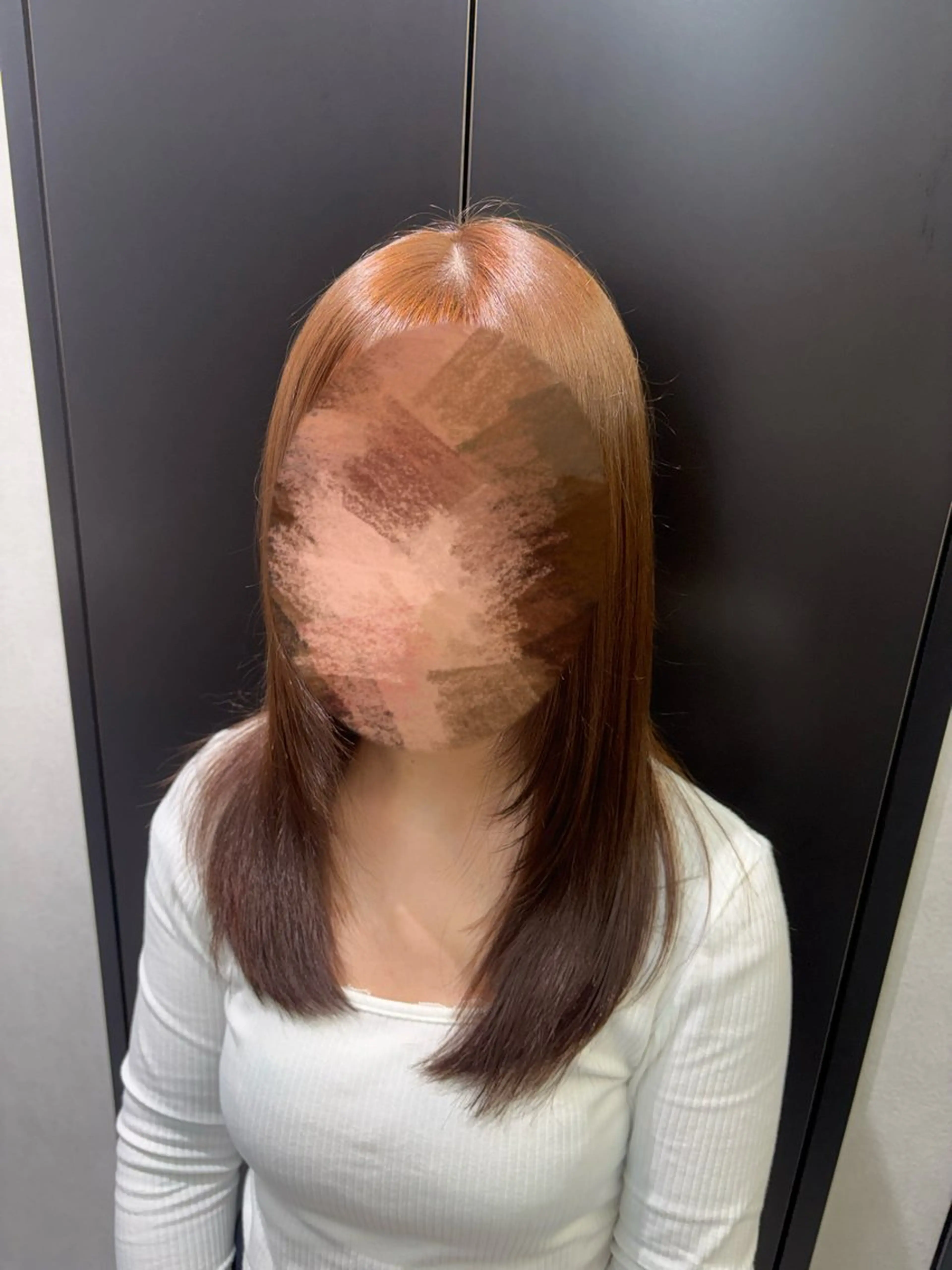 ミディアム 髪質改善 縮毛矯正 ヘアカラー カラーモデル募集 ✨🤍モモハ🤍✨のヘアスタイル