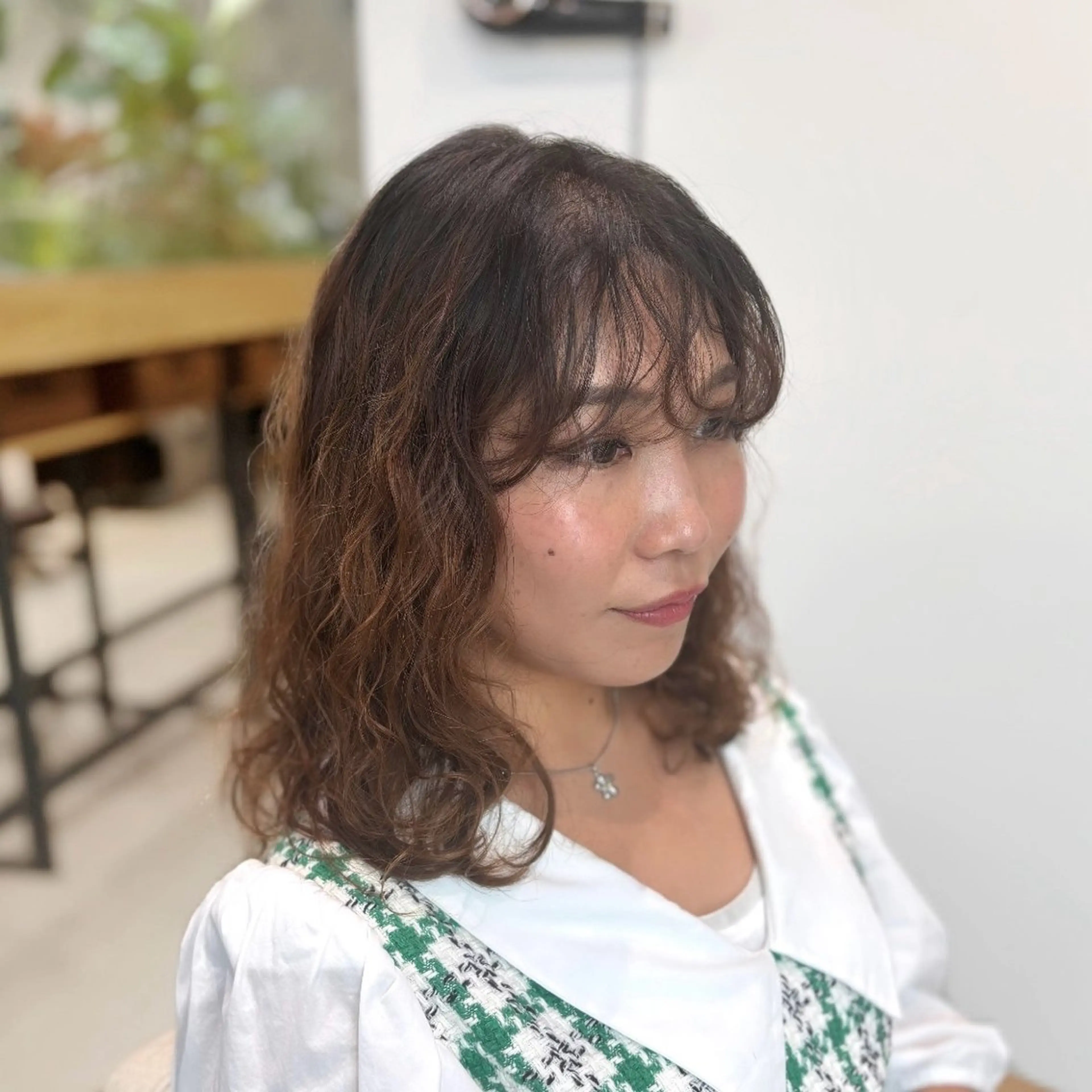 ミディアム パーマ ミディアムパーマ 外国人風カラー 末吉 帆華 AMELY呉服町店のヘアスタイル