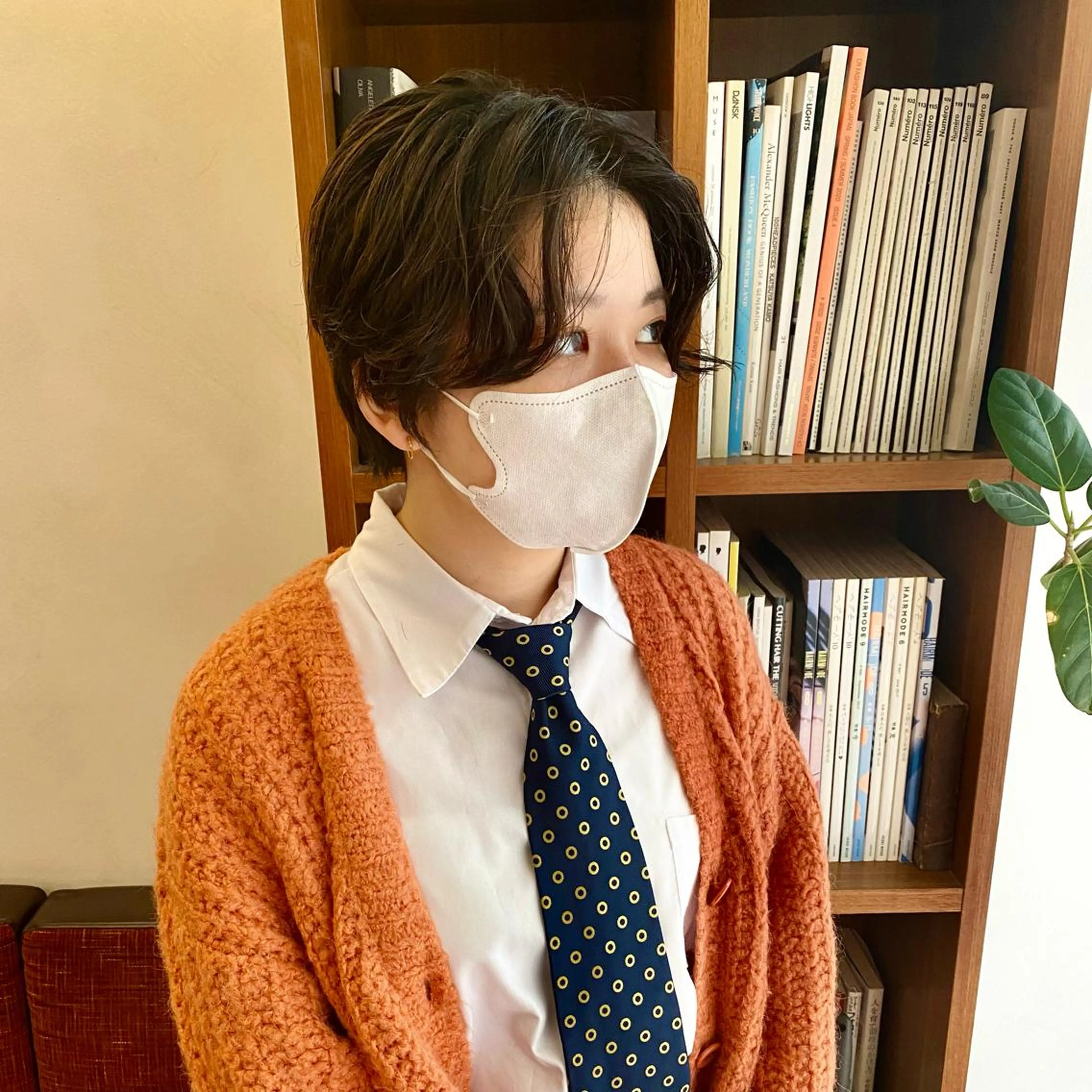 ショート カラー パーマ 似合わせレイヤー/ ニュアンスパーマ高倉のヘアスタイル