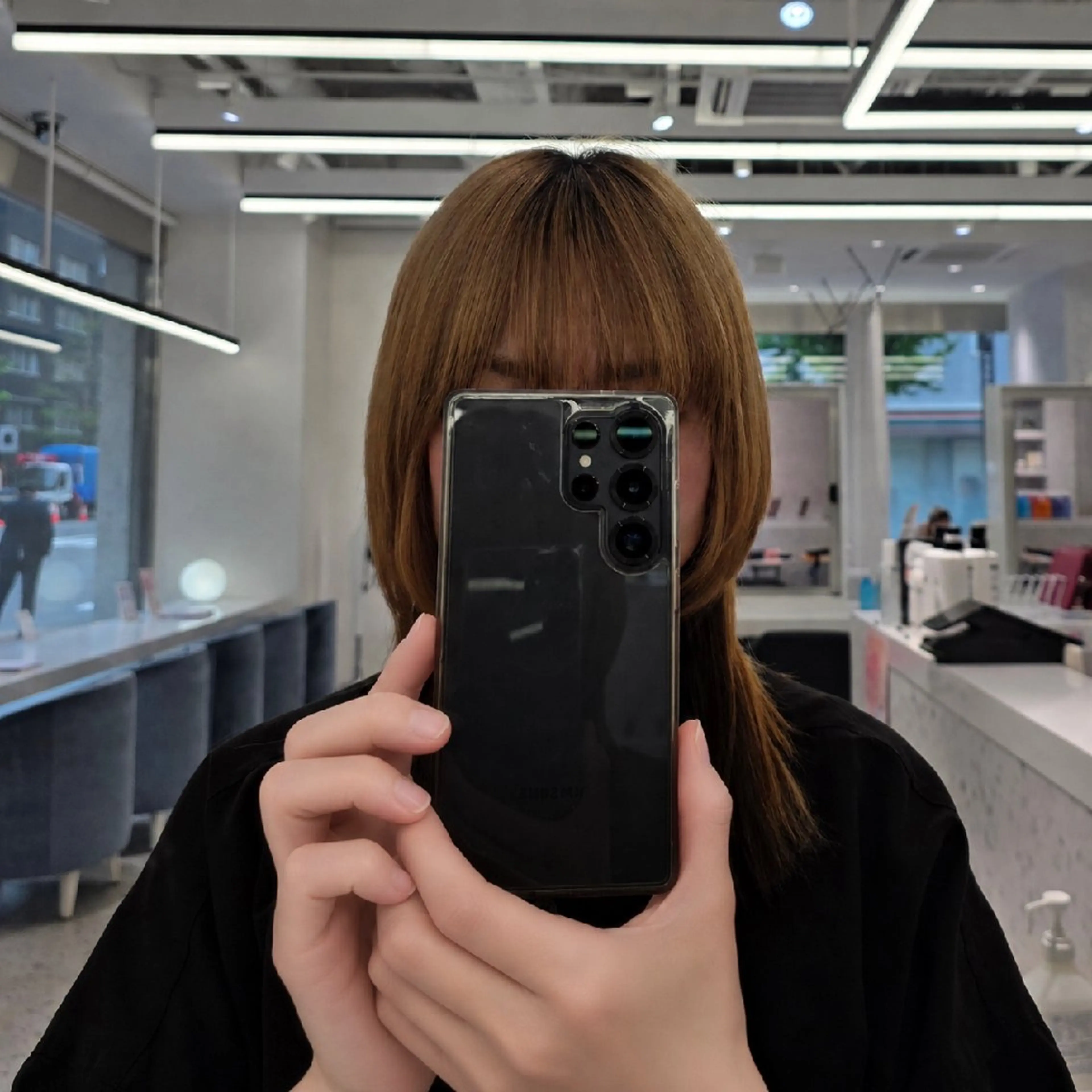 セミロング 髪質改善 縮毛矯正 酸性ストレート 縮毛矯正 ♡ストレート♡ メンズメニュー♡のヘアスタイル