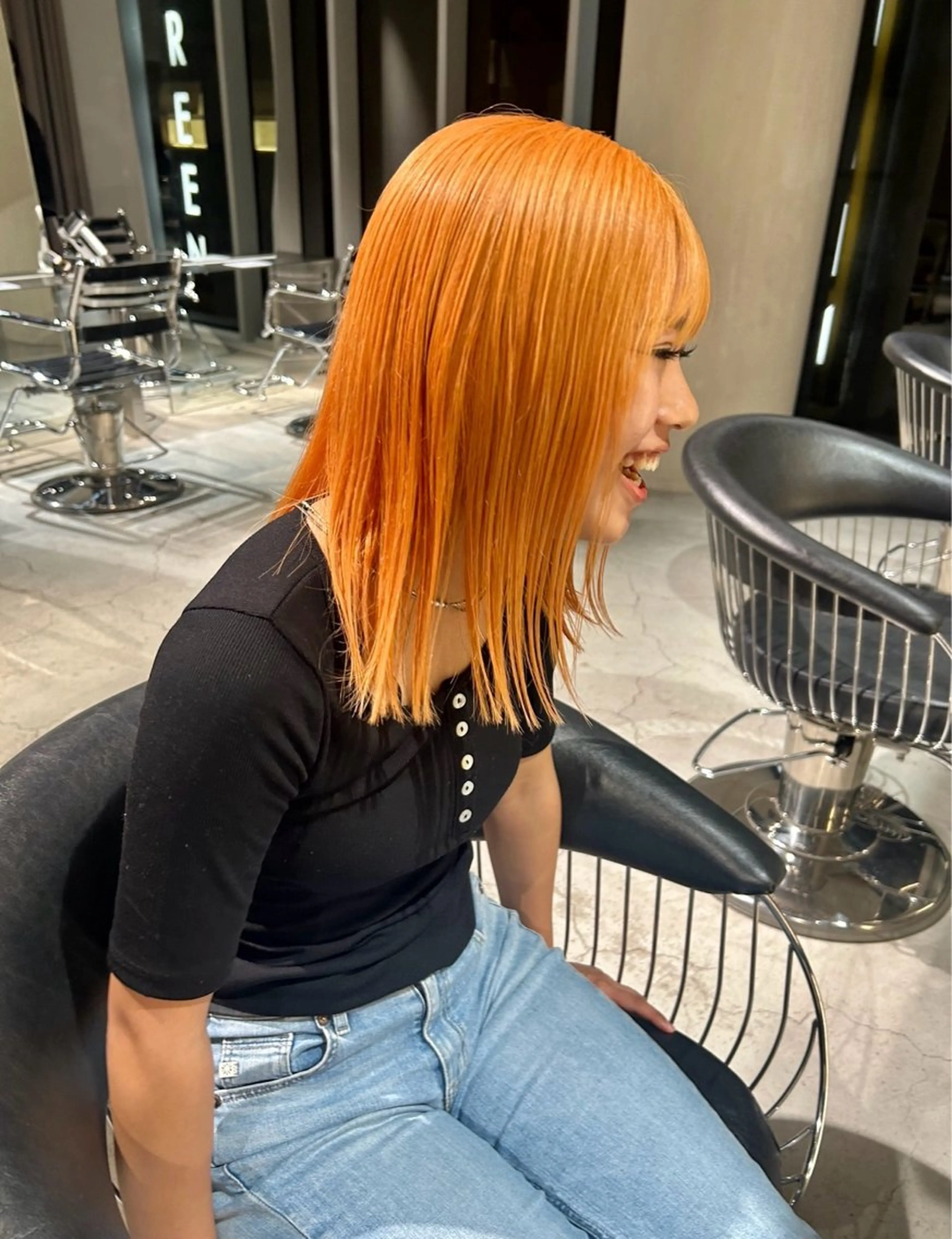 ミディアム ヘアカラー トリートメント 小平 寧々のヘアスタイル