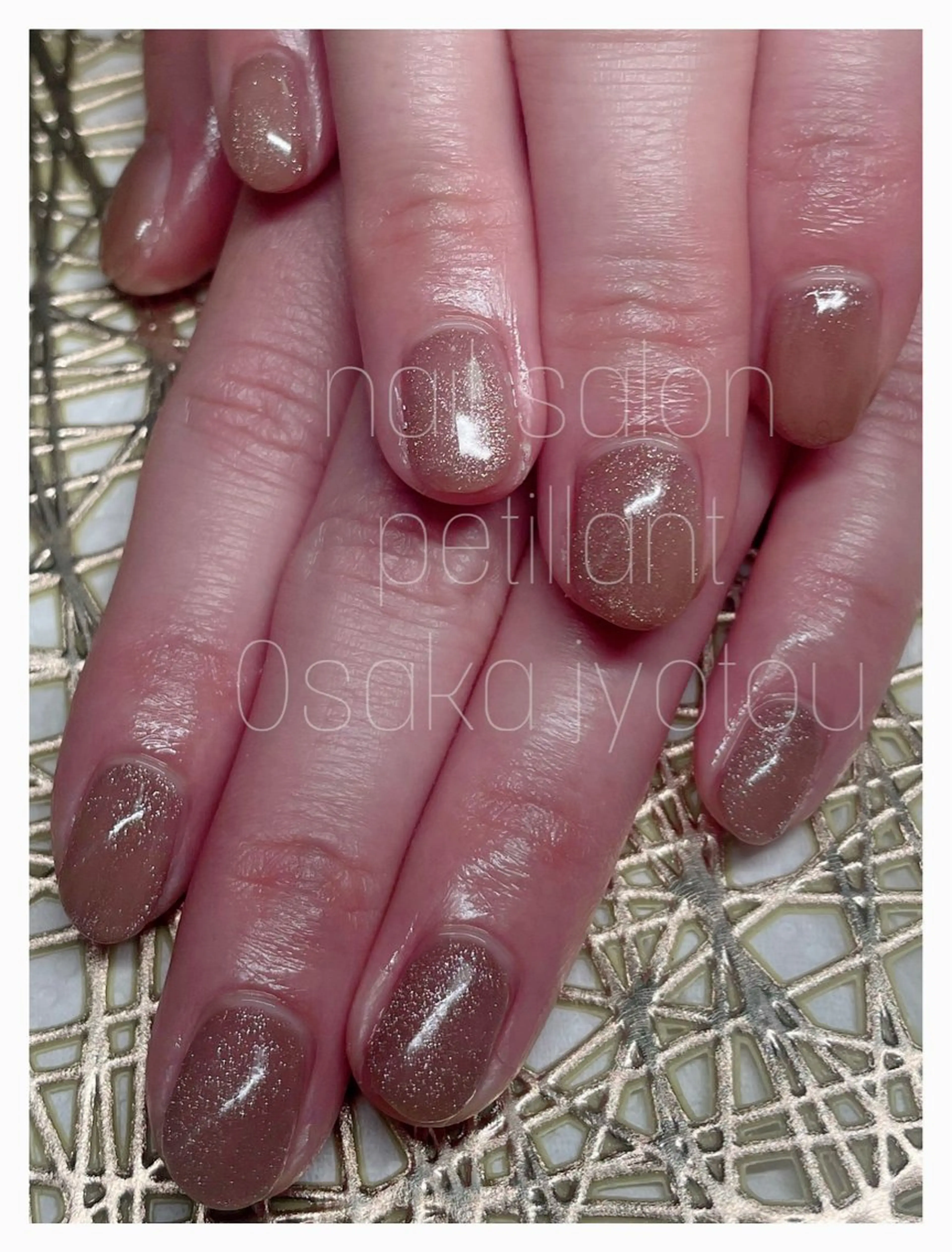 ネイル アートネイル マグネットネイル おそろいネイル nail salon petillantのネイルデザイン