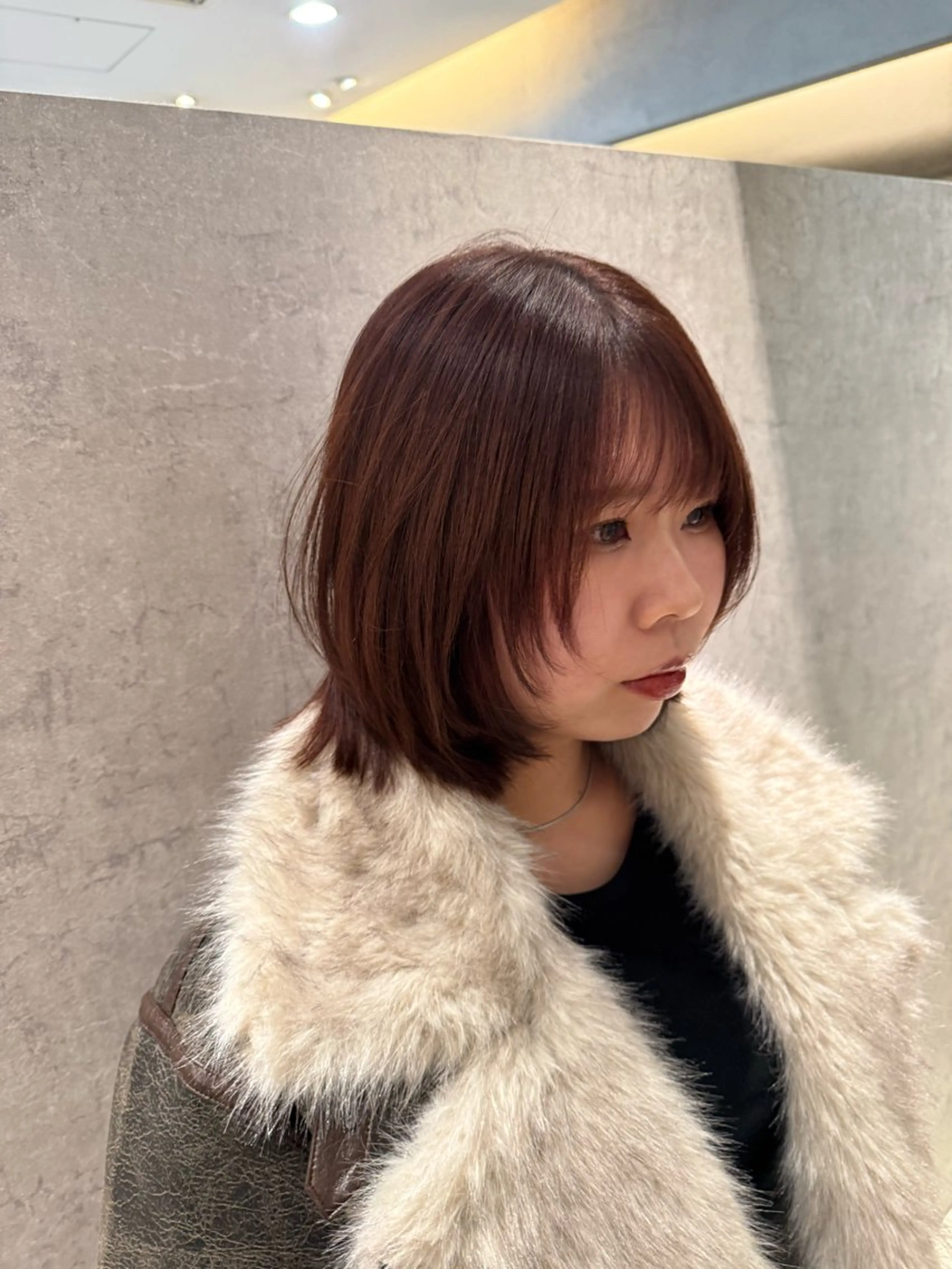 ミディアム ボブ 顔周りカット レイヤーカット cura所属・ボブパーマ/カラー RIN⋆⸜🔔⸝‍⋆のヘアスタイル