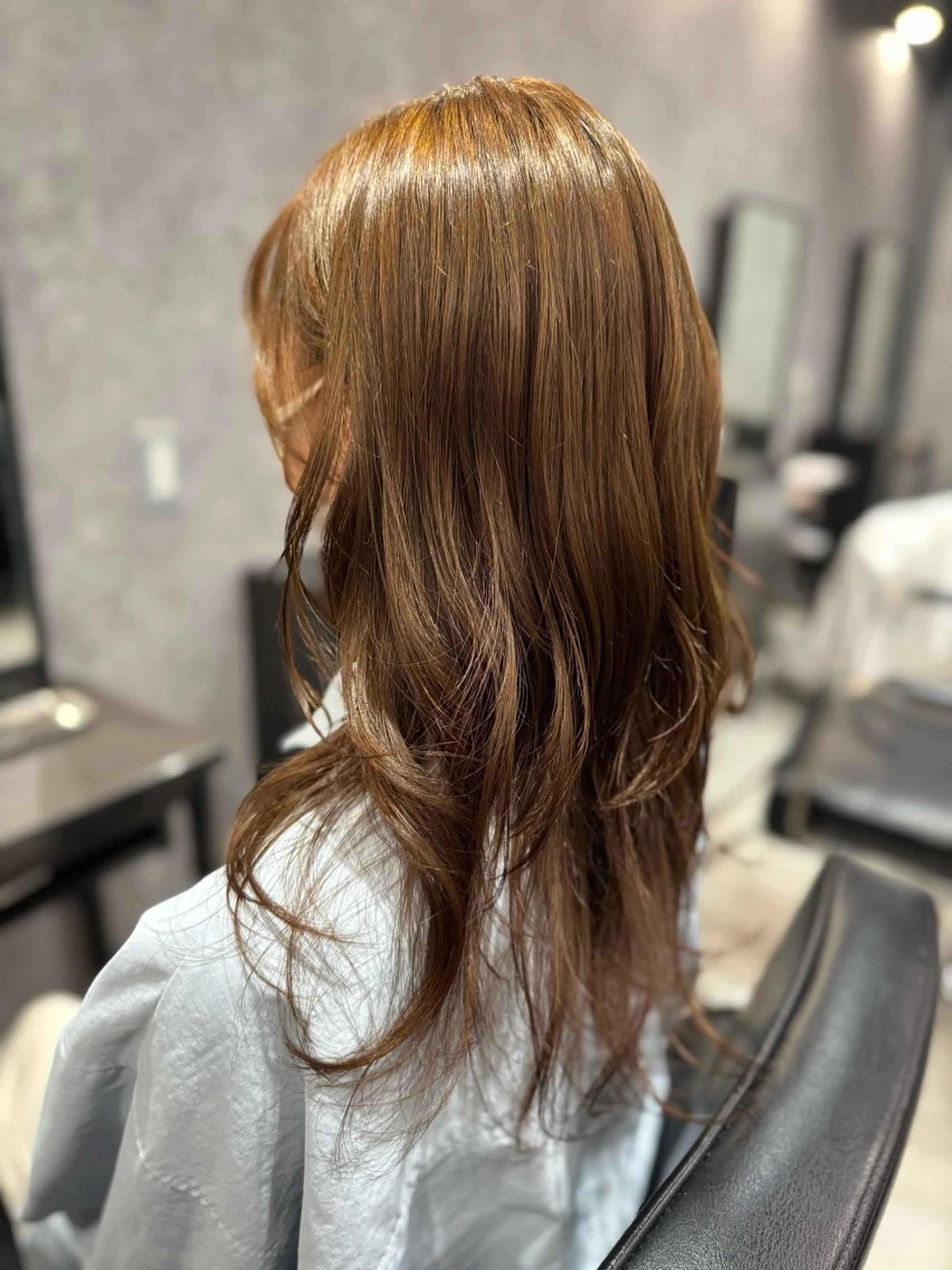 セミロング カラー ベージュカラー ブリーチ ダブルカラー ブリーチなしカラー オリーブベージュ ヘアカラー ink Runaのマツエク・マツパデザイン