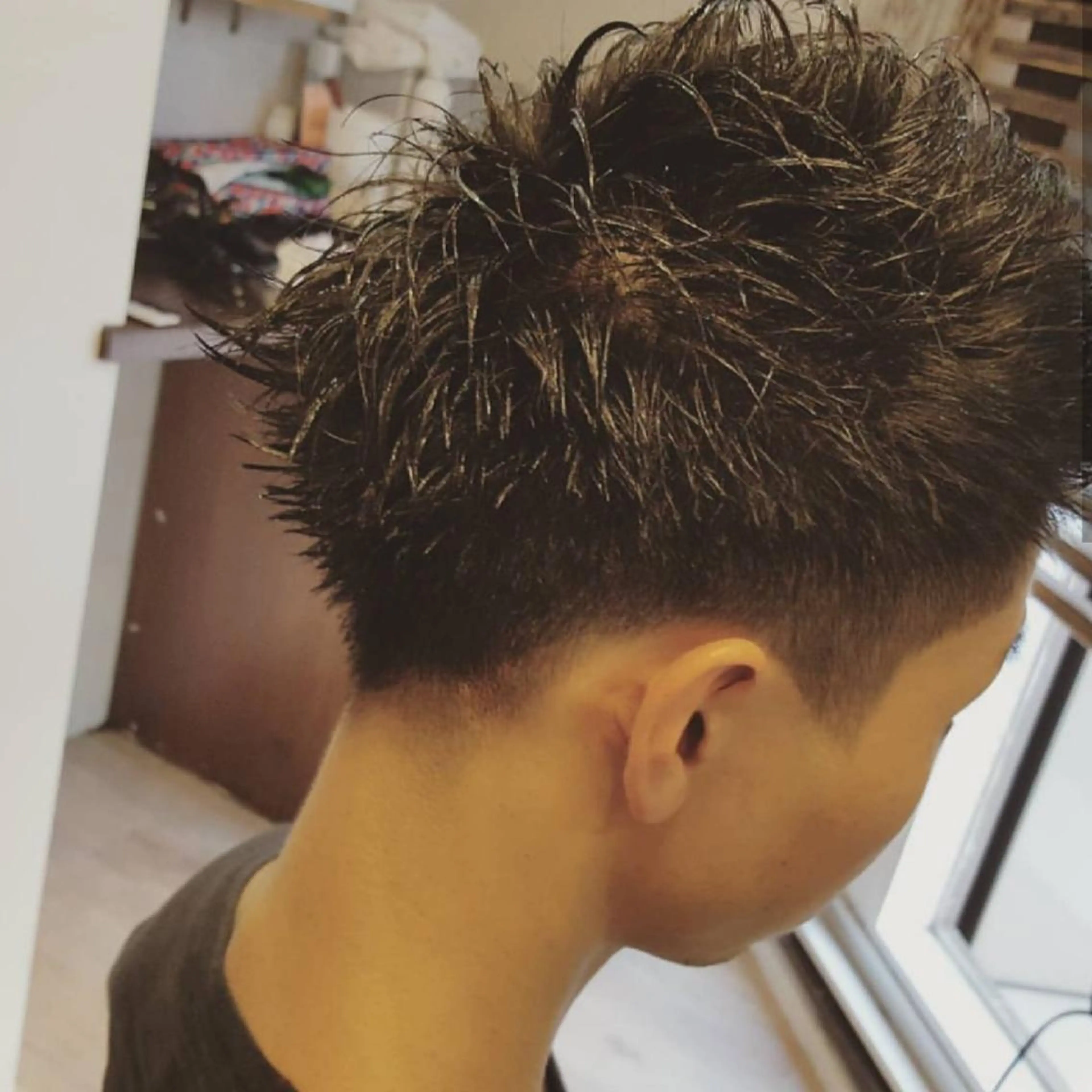 ショート メンズ 韓国ヘア レイヤー くびれヘアMATSUのヘアスタイル