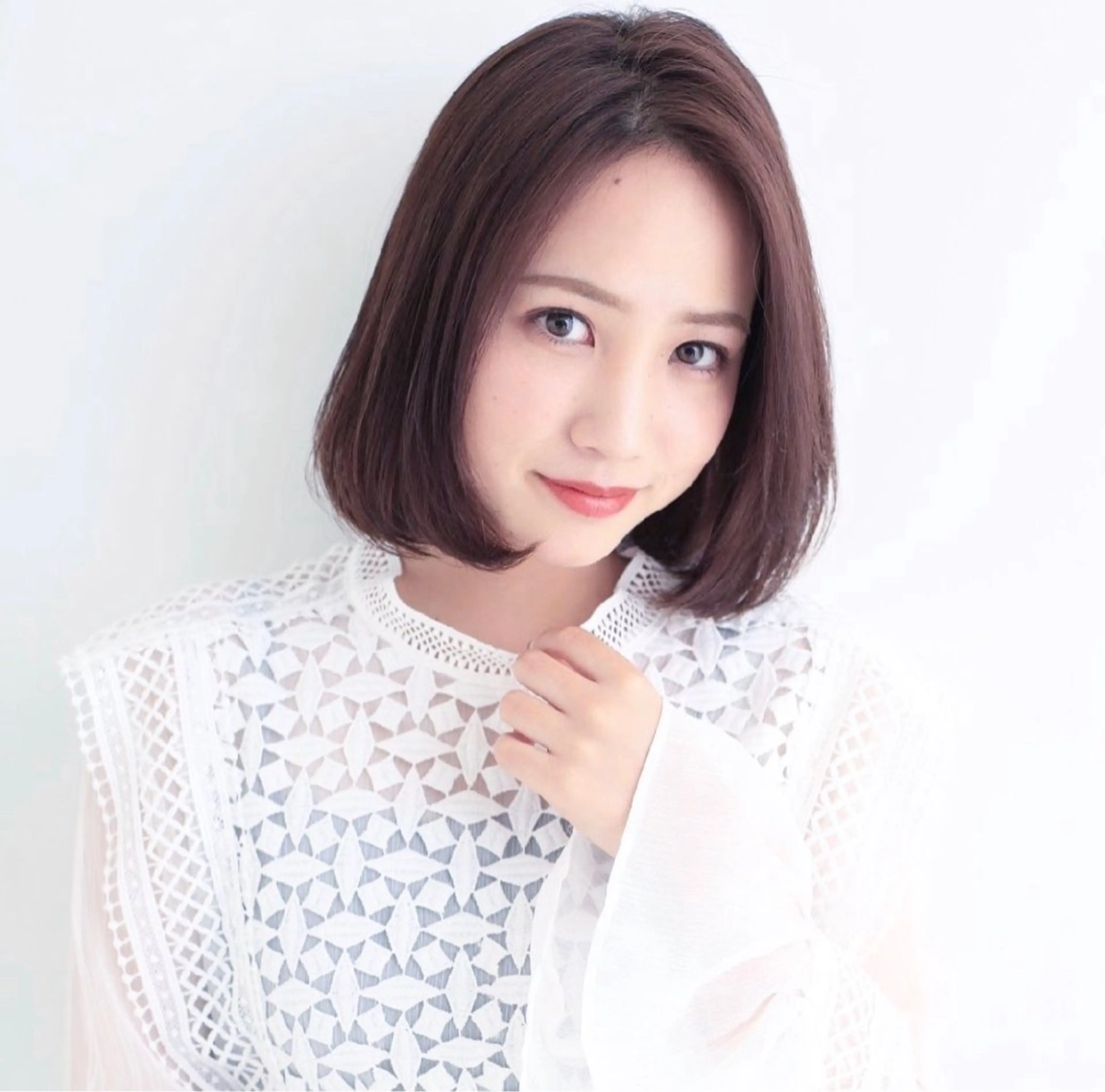 ミディアム 光石 季世のヘアスタイル