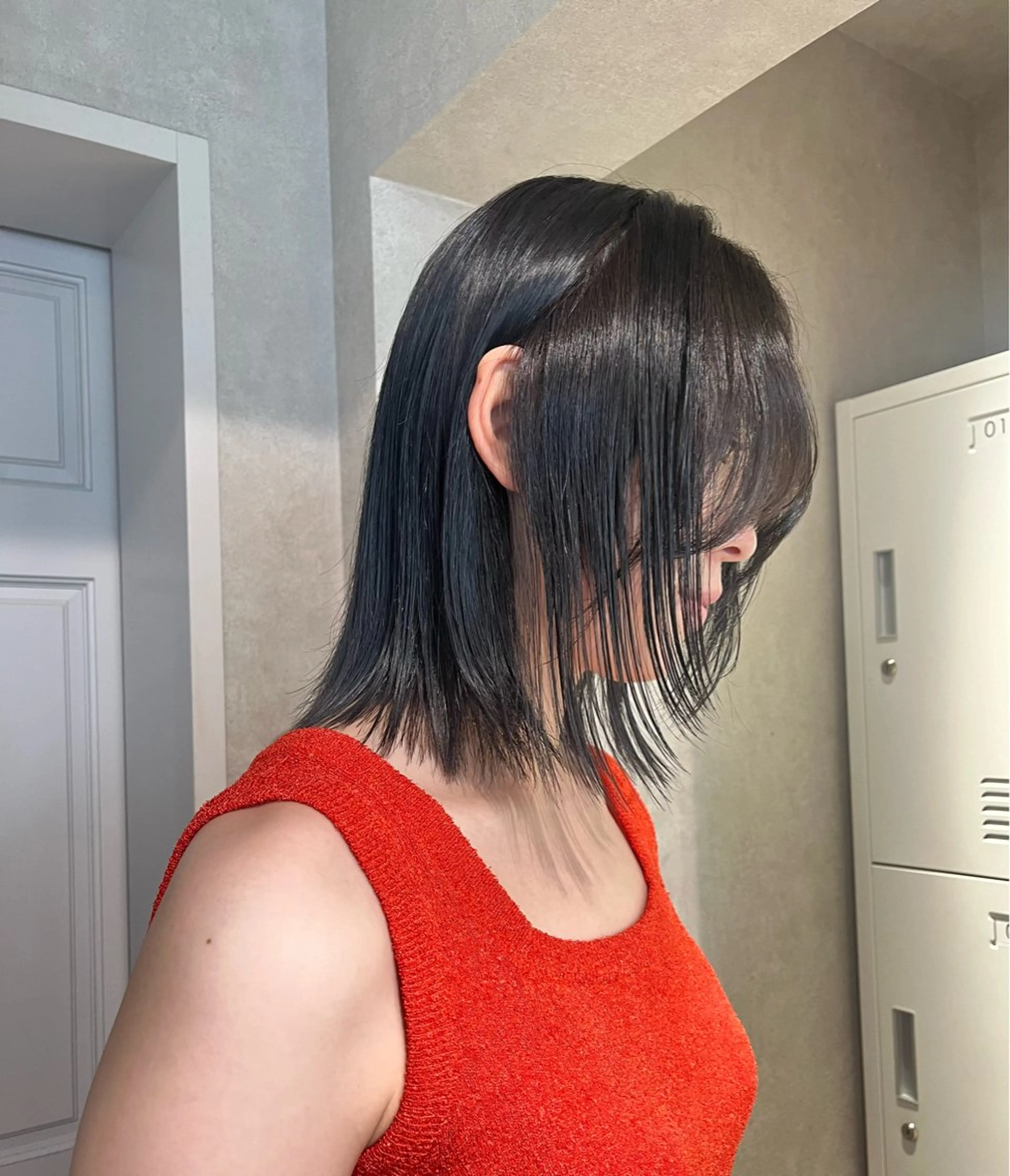 ミディアム カラー 黒髪 透明感カラー ヘアカラー レイヤー/艶カラー/ KIHO🥥︎のヘアスタイル