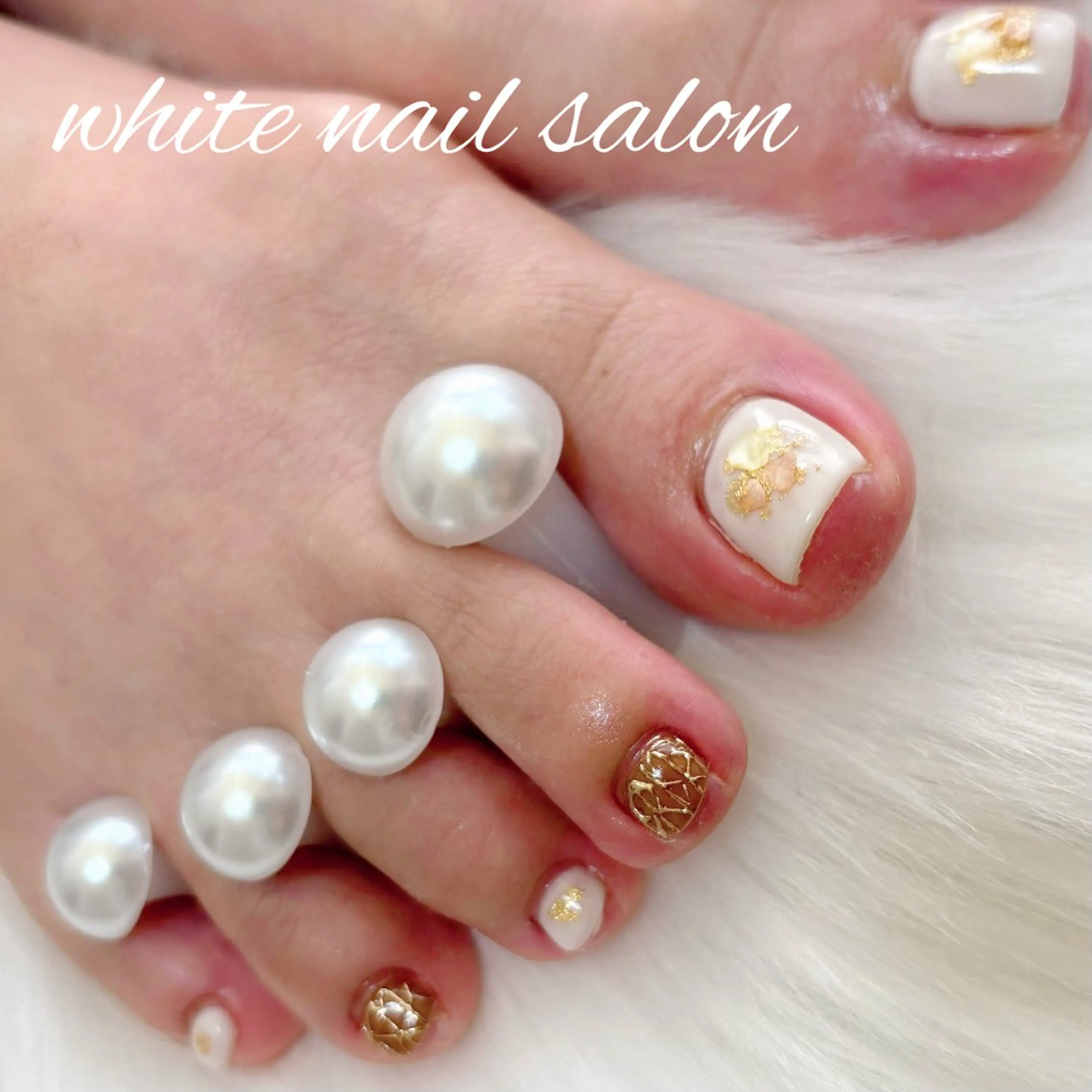 ネイル フットネイル フットネイル white nail salonのネイルデザイン