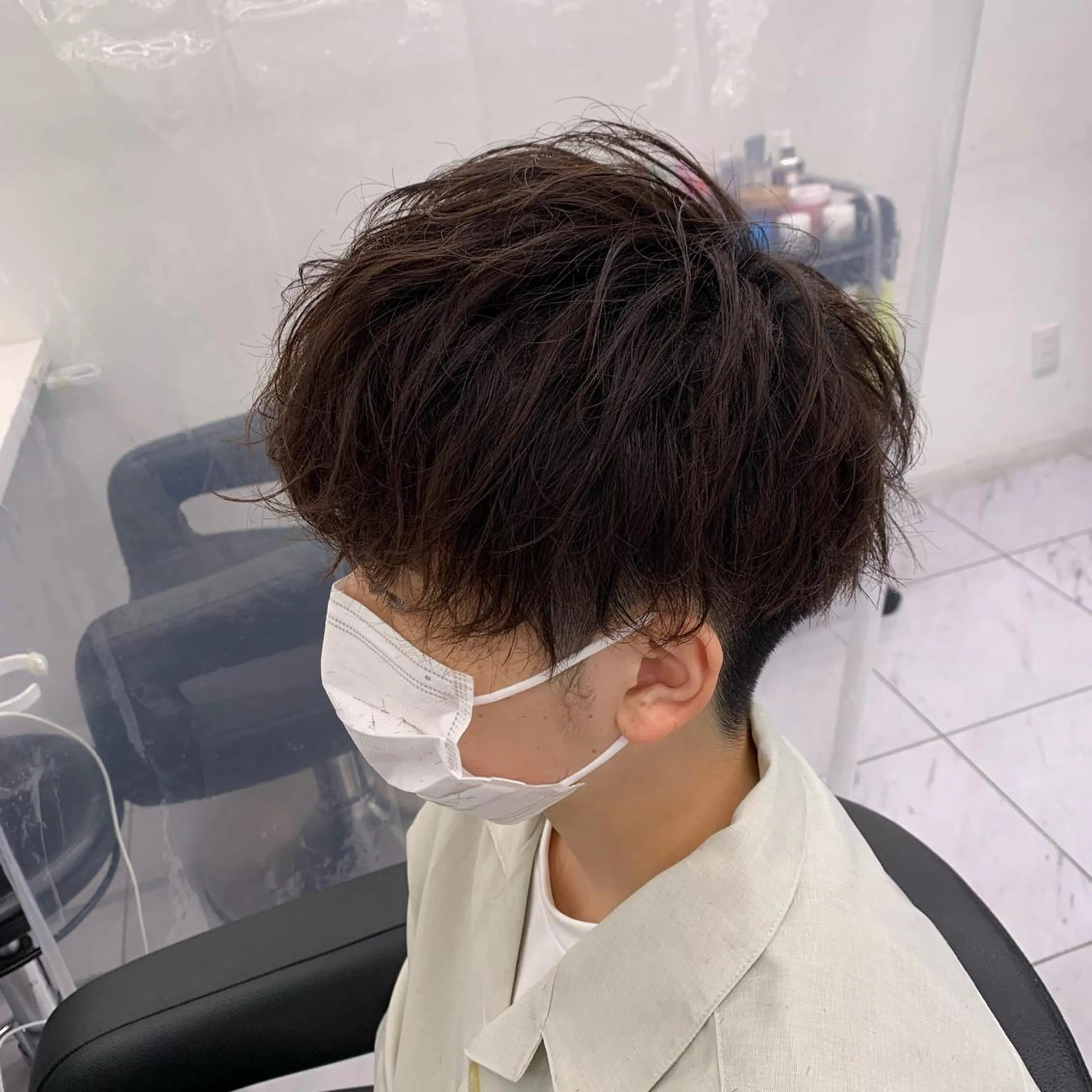 ショート カラー パーマ メンズ メンズパーマ特化 TAIGAのヘアスタイル