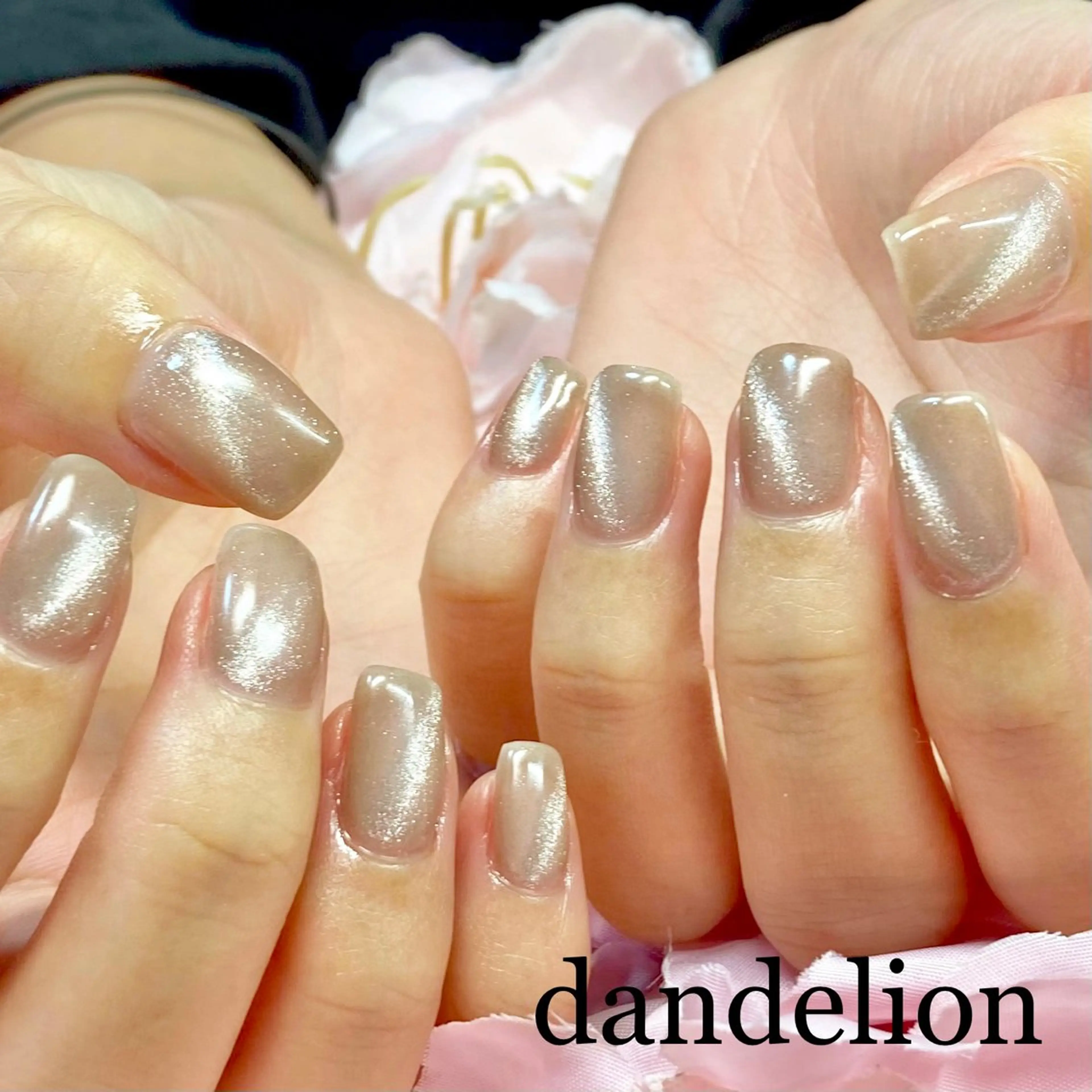 ネイル マグネットネイル ハンドネイル ハンドケア dandelion ダンデライオンのネイルデザイン