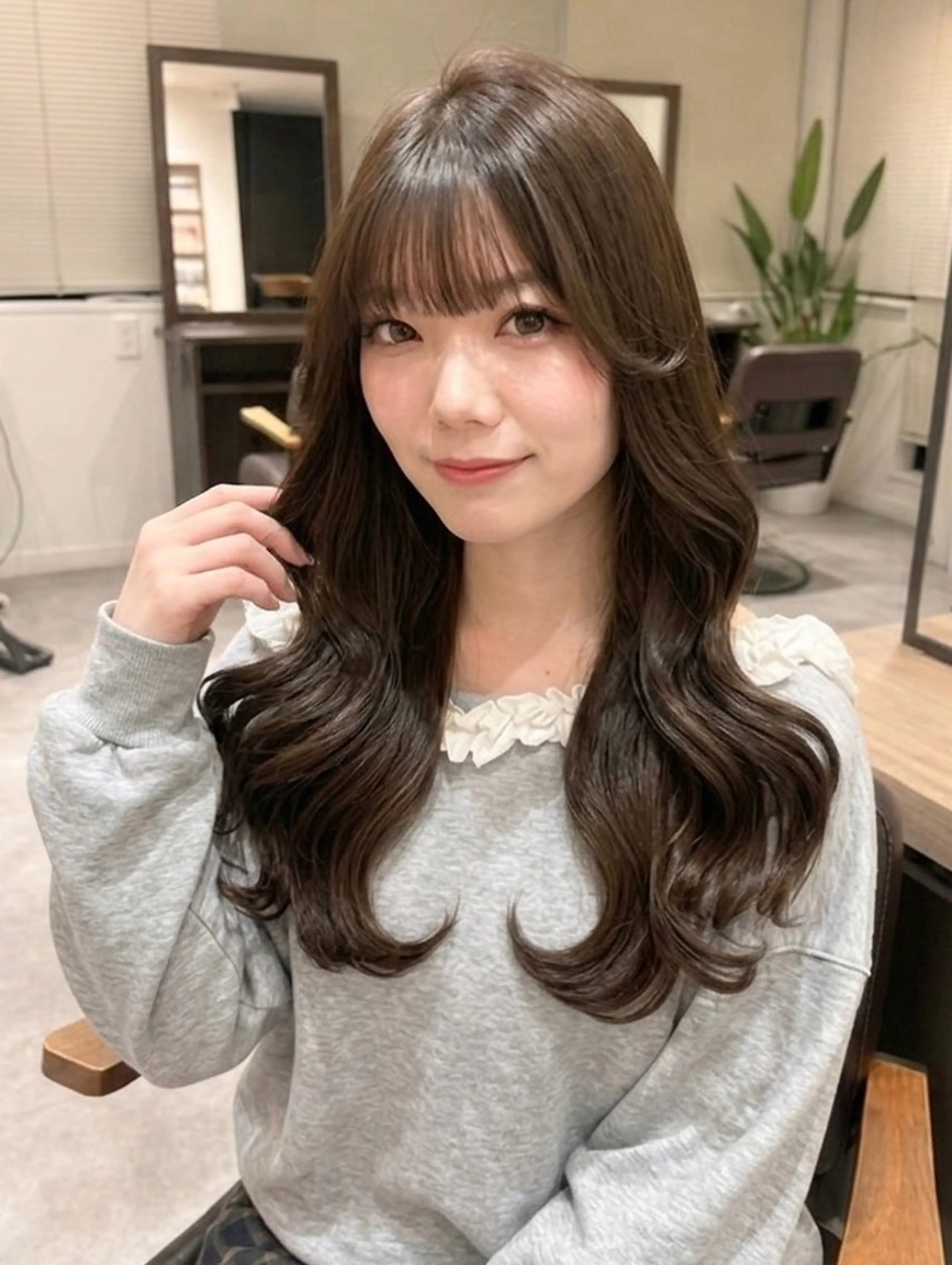 ロング カラー 顔周りカット レイヤーカット カット ヘアカラー トリートメント Ami♡表参道/艶髪 ピンク/盛れカットのヘアスタイル