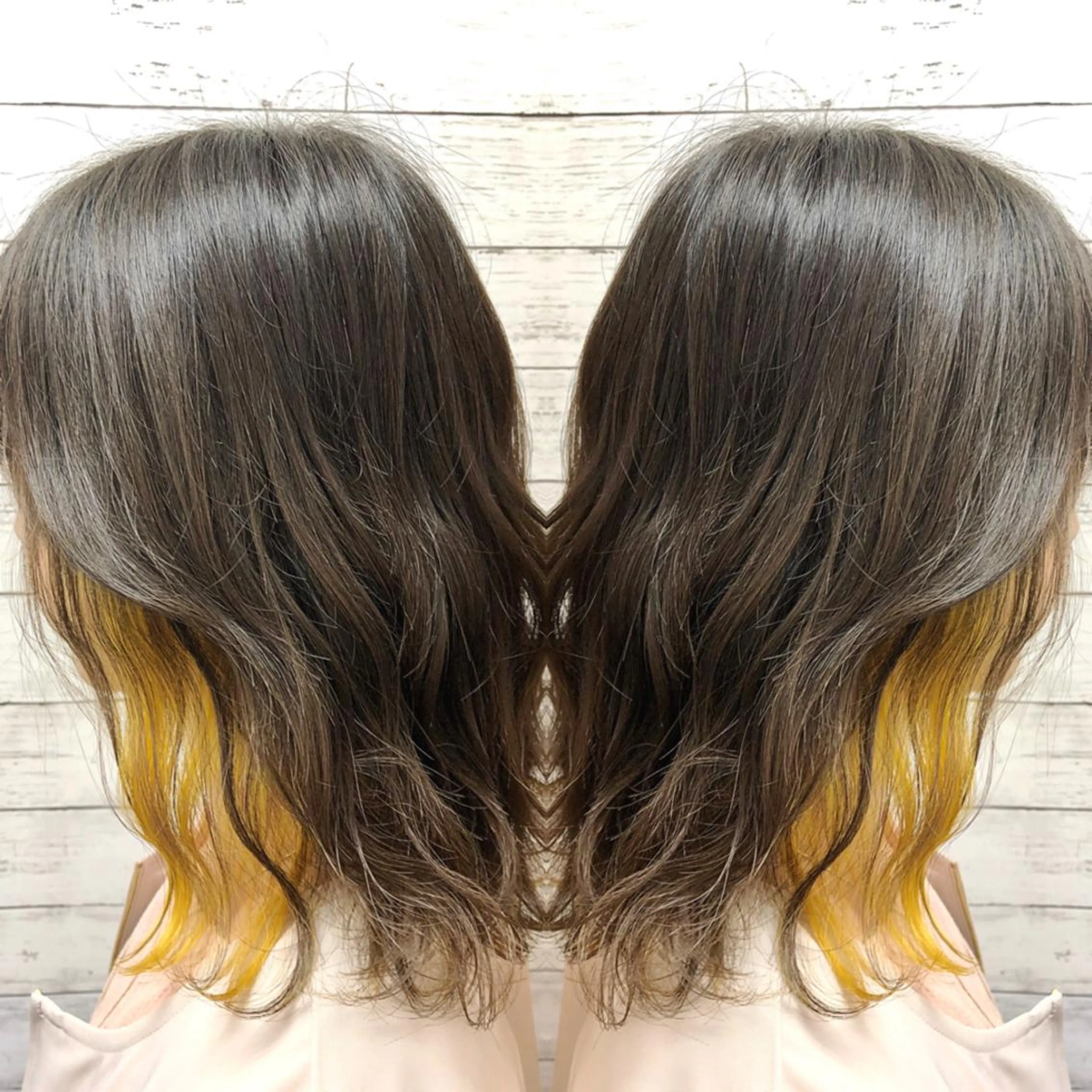 ミディアム カラー ブリーチ ヘアセット 韓国ヘア🤍髪質改善 🇰🇷AKANEのヘアスタイル