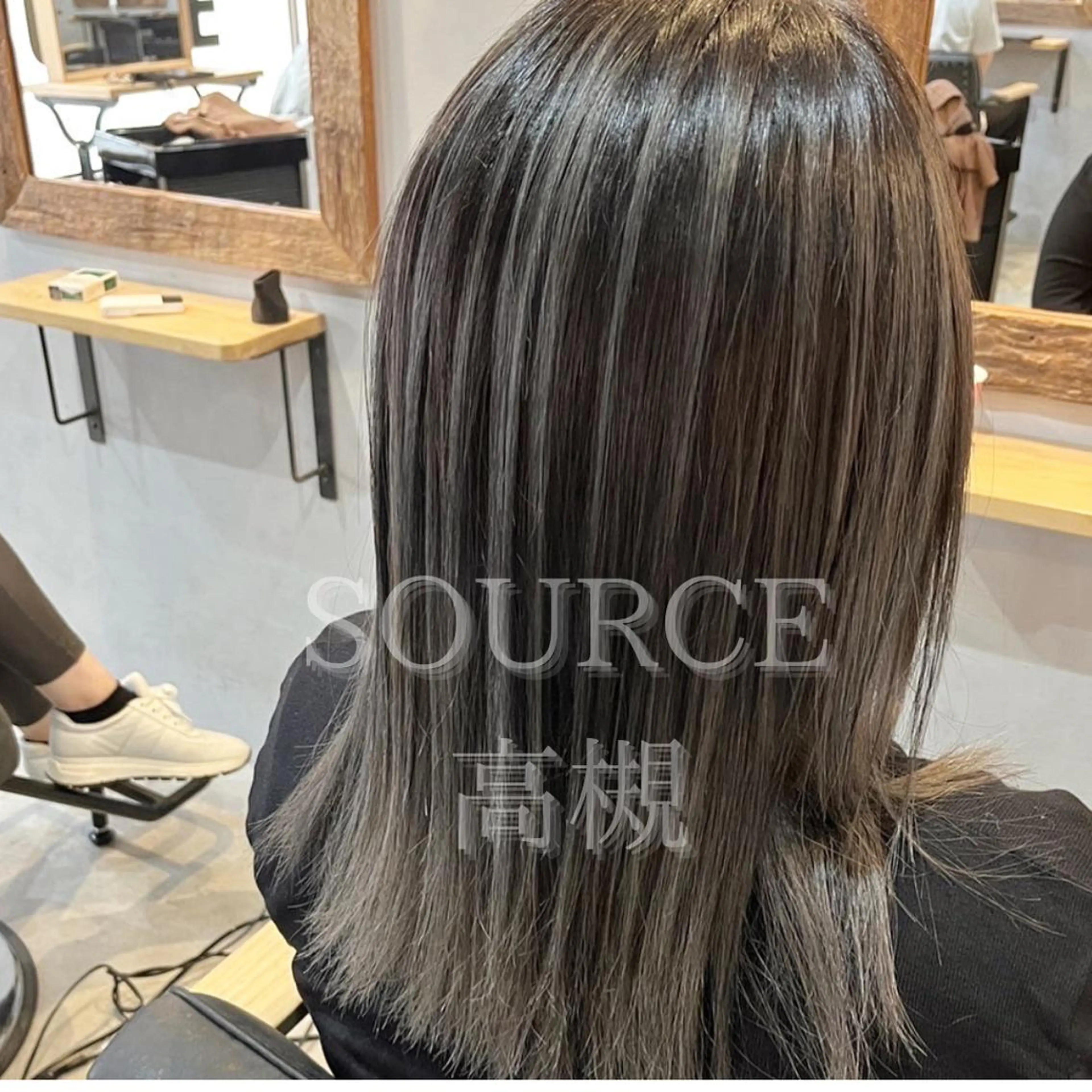 ロング カラー ハイライト 透明感カラー松本のヘアスタイル