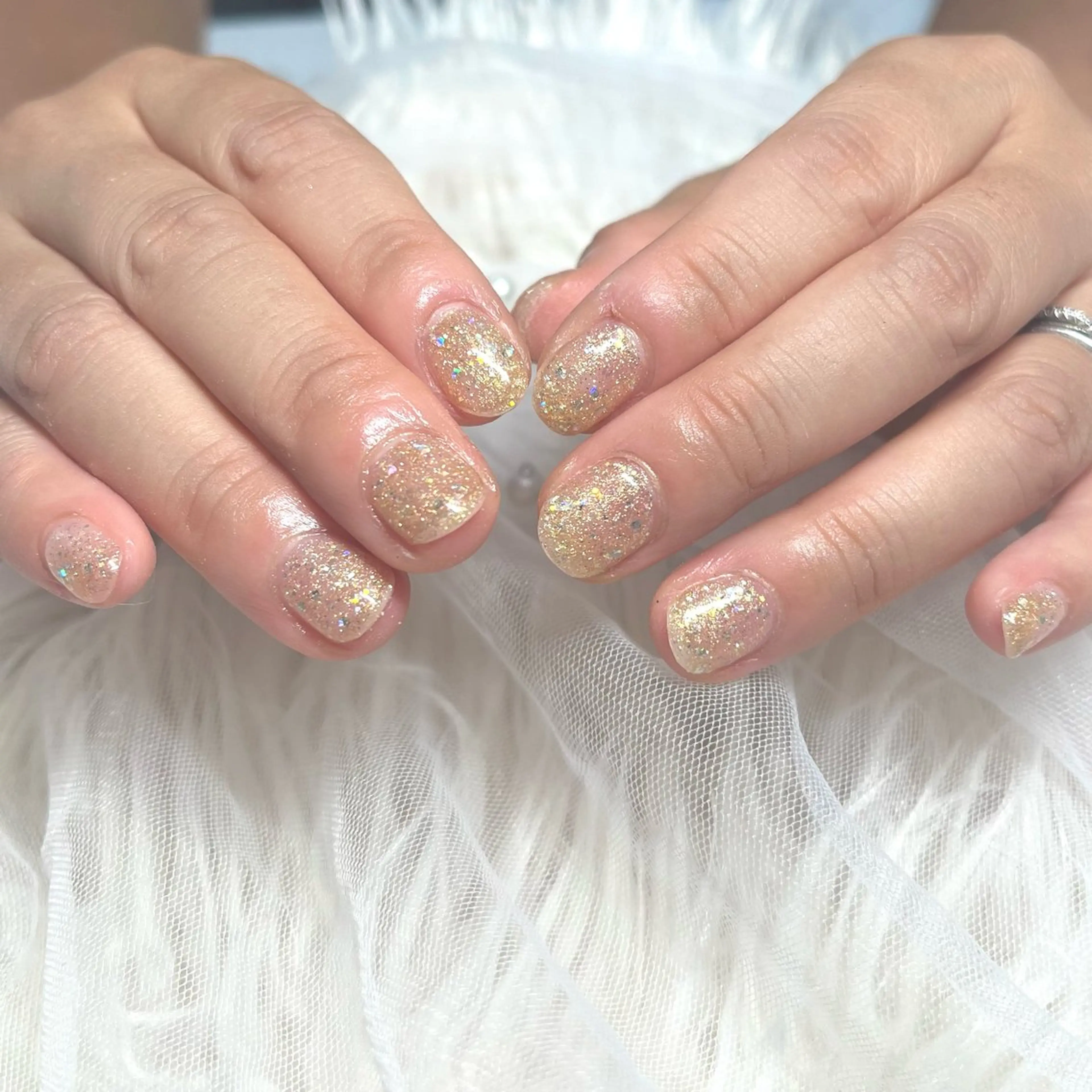 ネイル キラキラネイル ラメ(グリッター) ワンカラーネイル シンプルネイル ハンドネイル cerisier 坂本のネイルデザイン