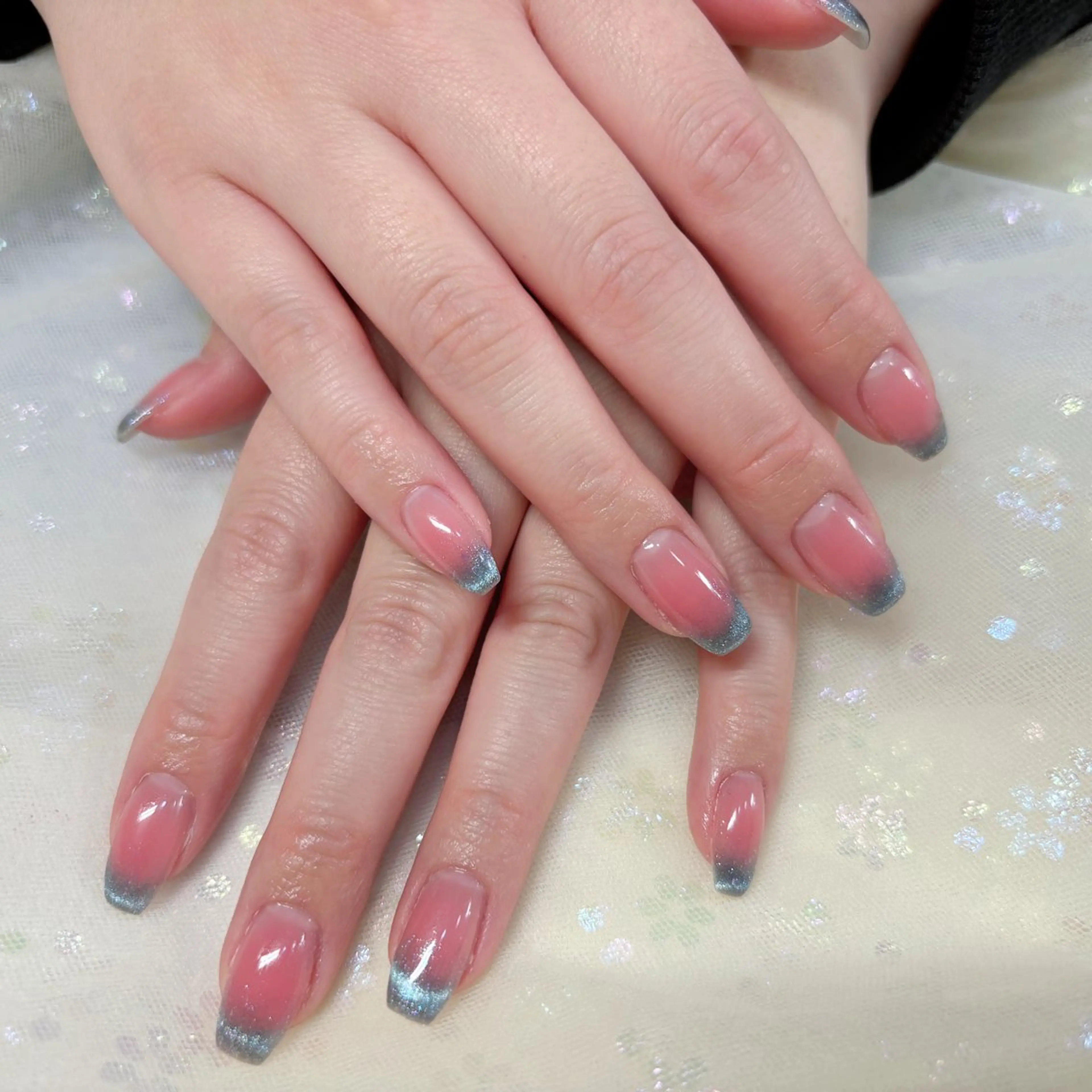 ネイル ハンドネイル H3 Nail Tsuki🦋💙のネイルデザイン