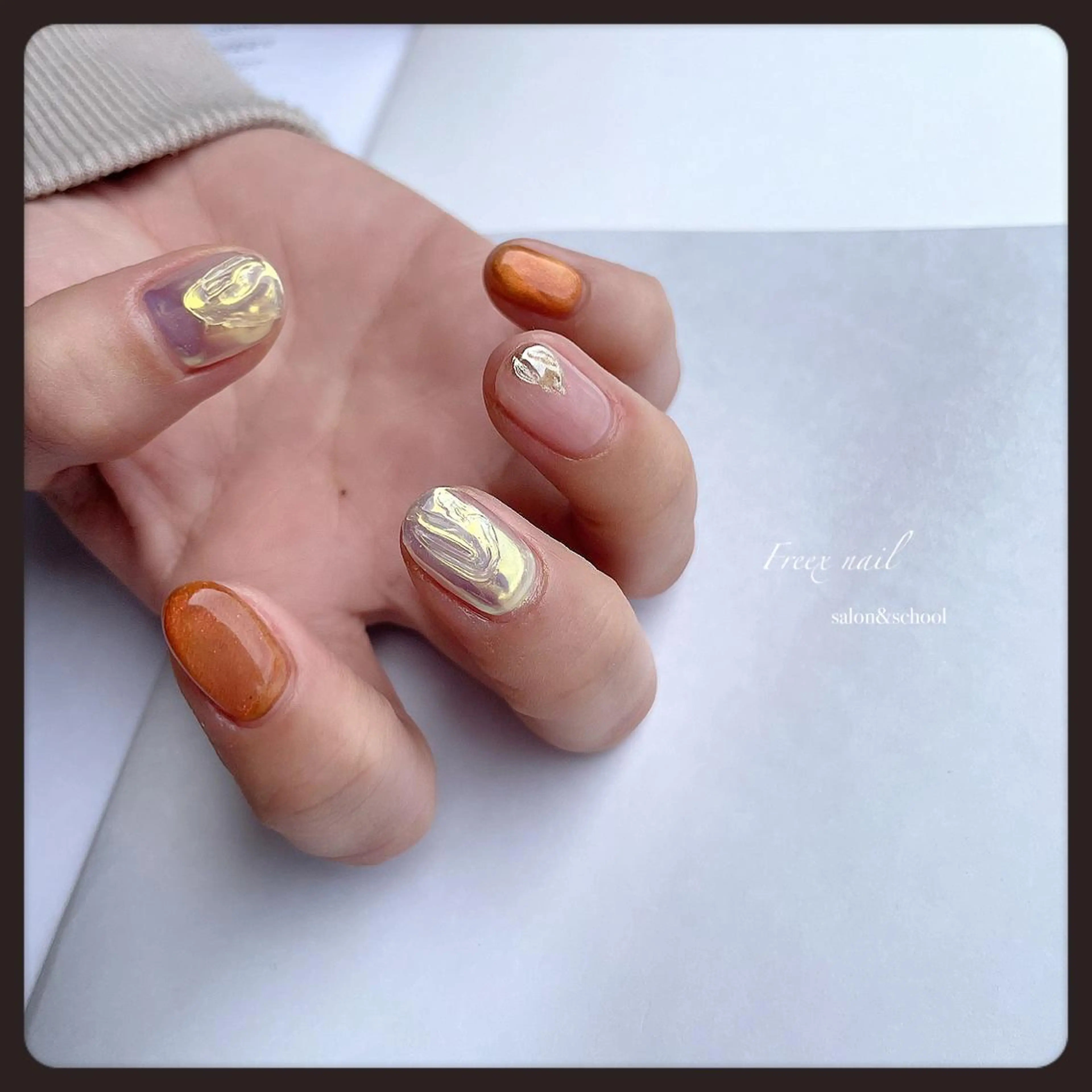 ネイル マグネットネイル ハンドネイル ハンドケア freex nail /ニュアンス/個性派のネイルデザイン
