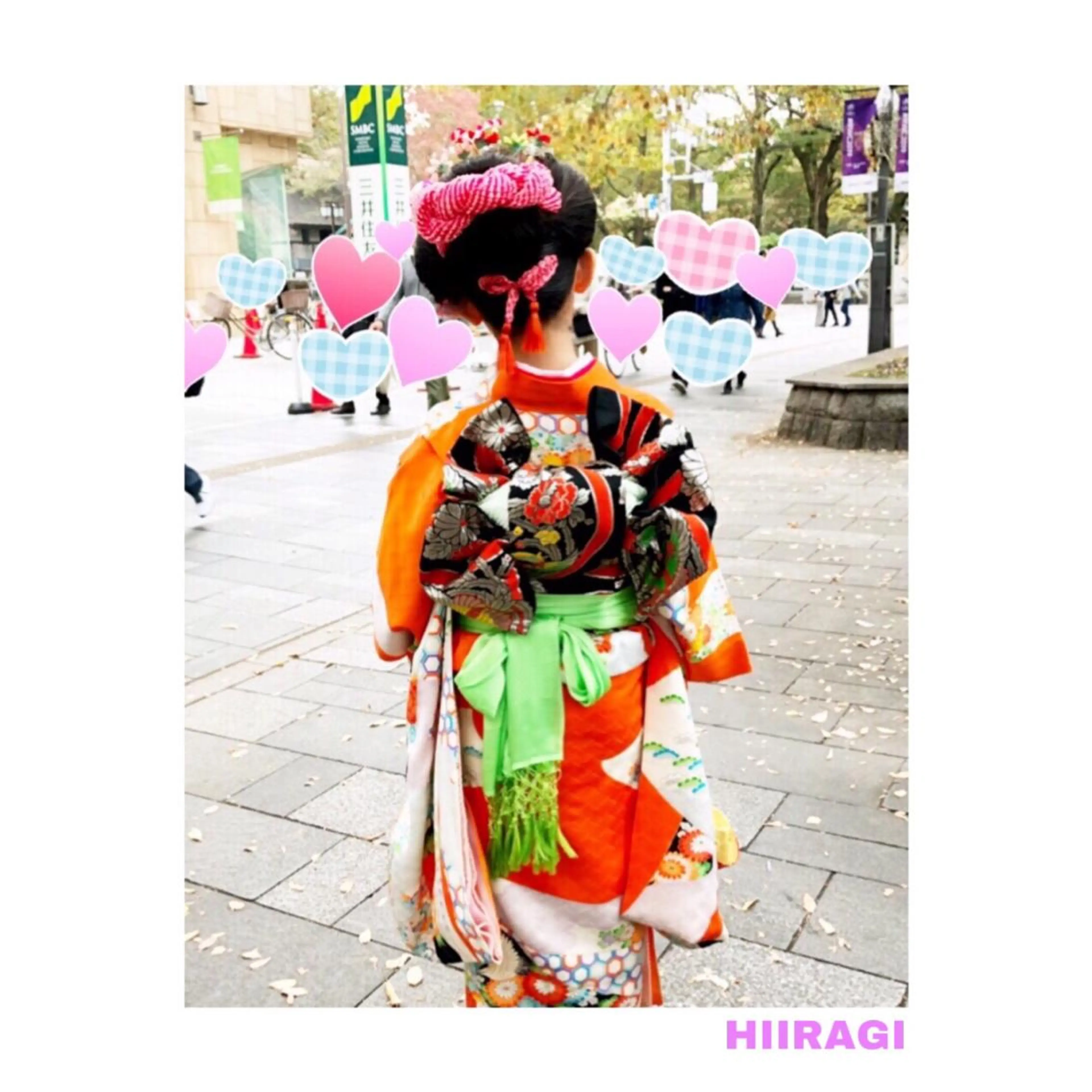 七五三着付け👘7才女児ヘアアップスタイルメイク(ヘアメイクセットでの特別価格にしております)※ヘアのみ着付けのみも可の写真