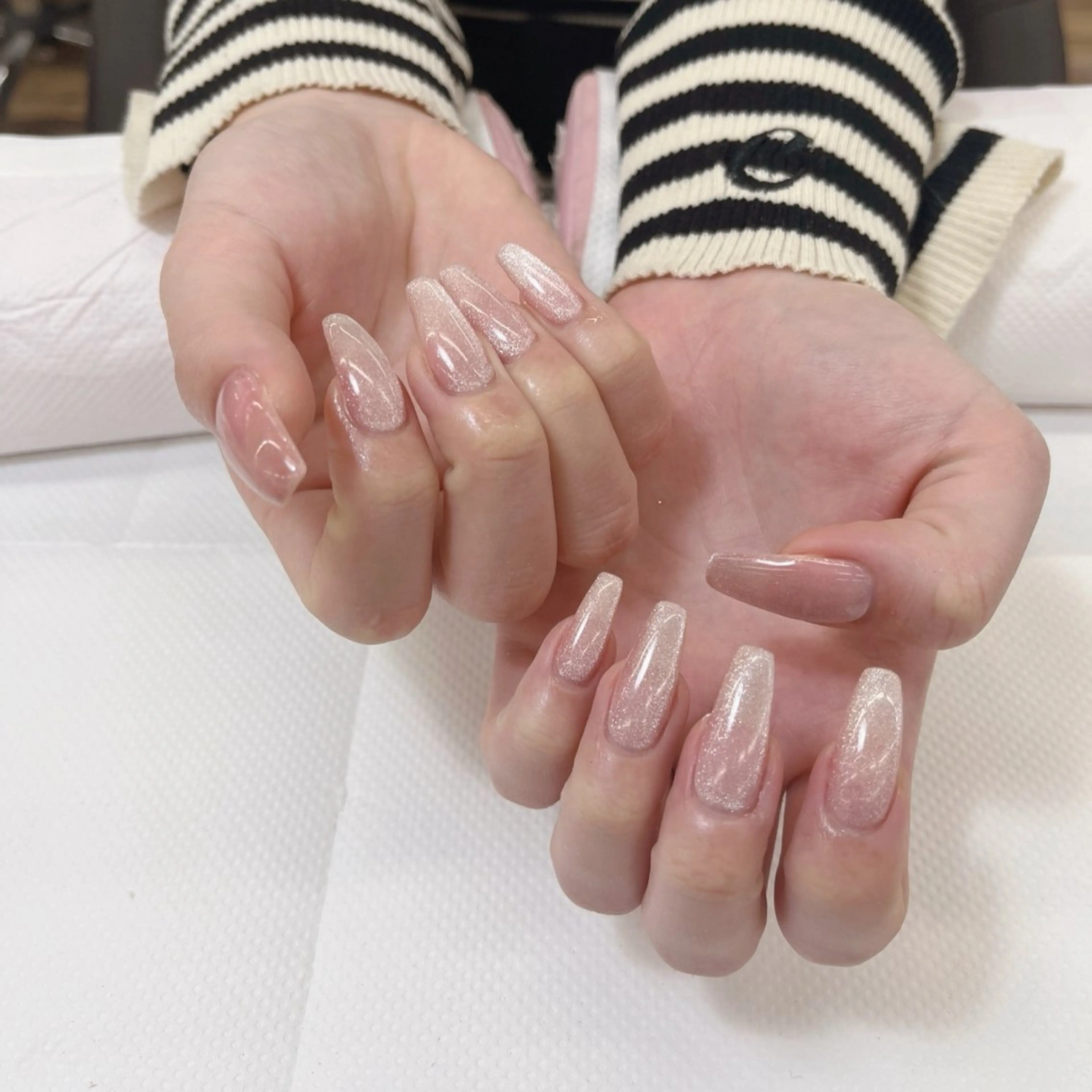 ネイル クリアネイル フレンチネイル マグネットネイル 【MAXKELLY】 AOYAMAのネイルデザイン