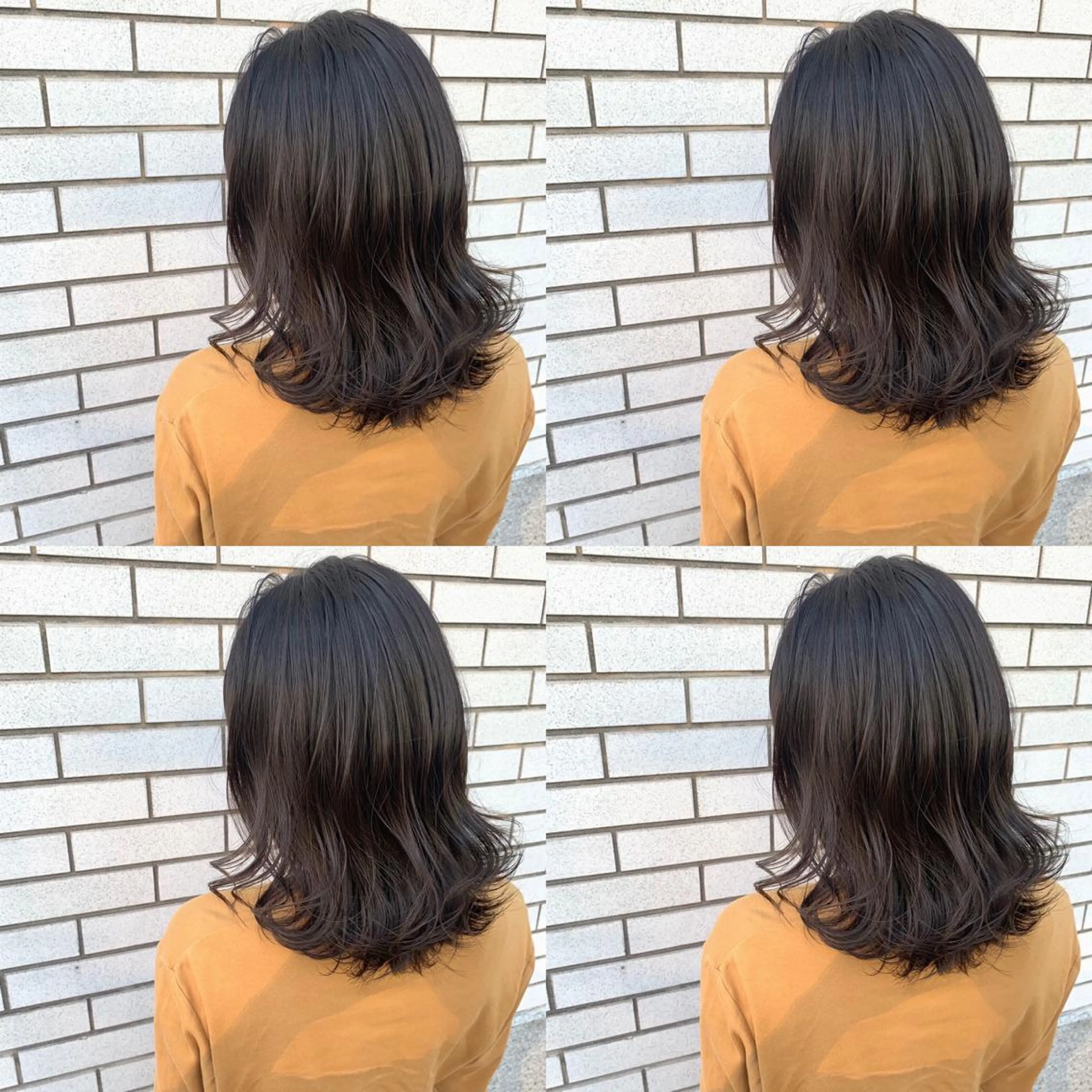 セミロング カラー ブリーチ 透明感カラー グレージュ モカグレージュ ブリーチなしカラー 赤み消しカラー /透明感カラー 上長のヘアスタイル