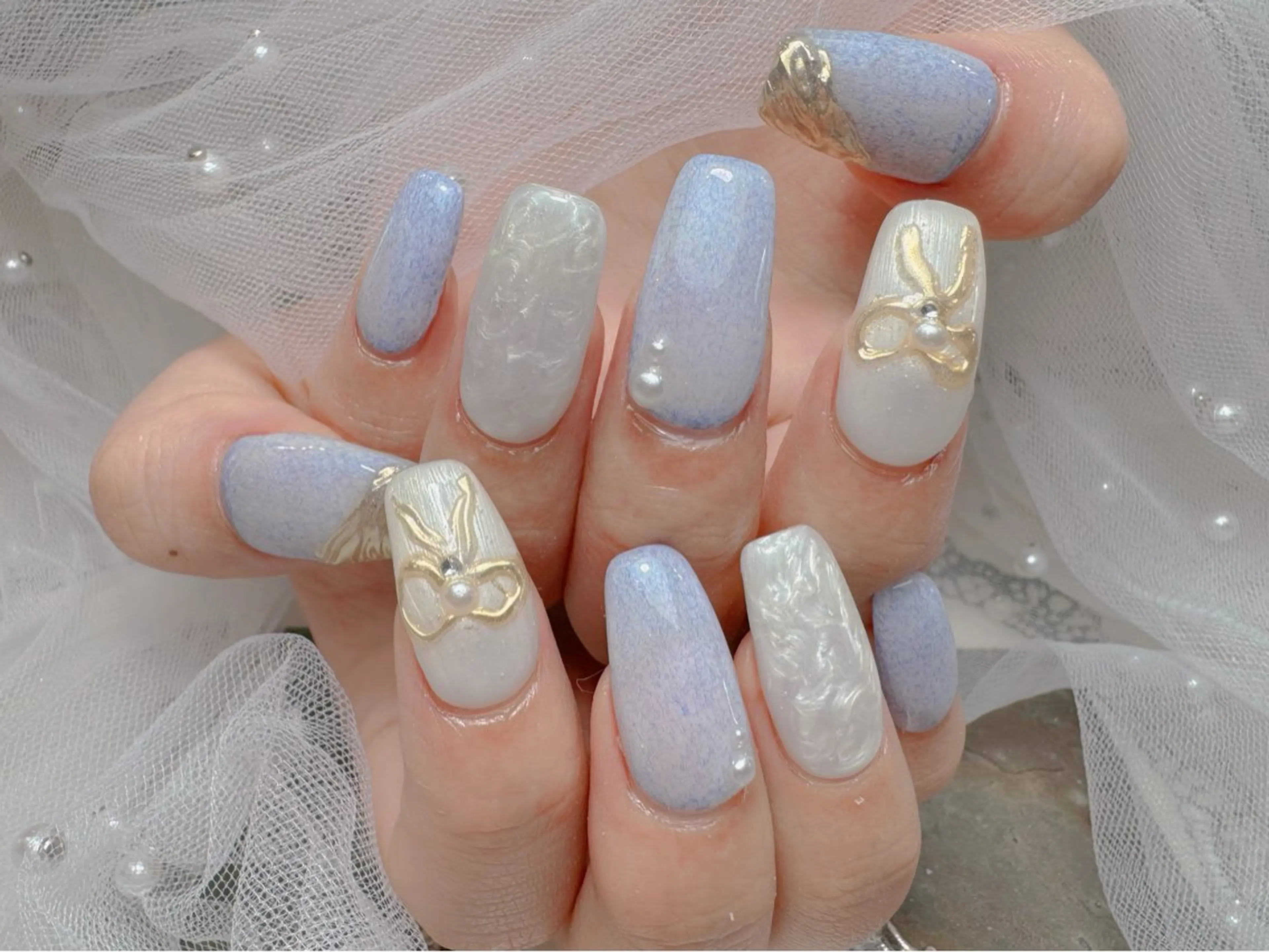 ネイル ハンドネイル マジック ミラーのネイルデザイン