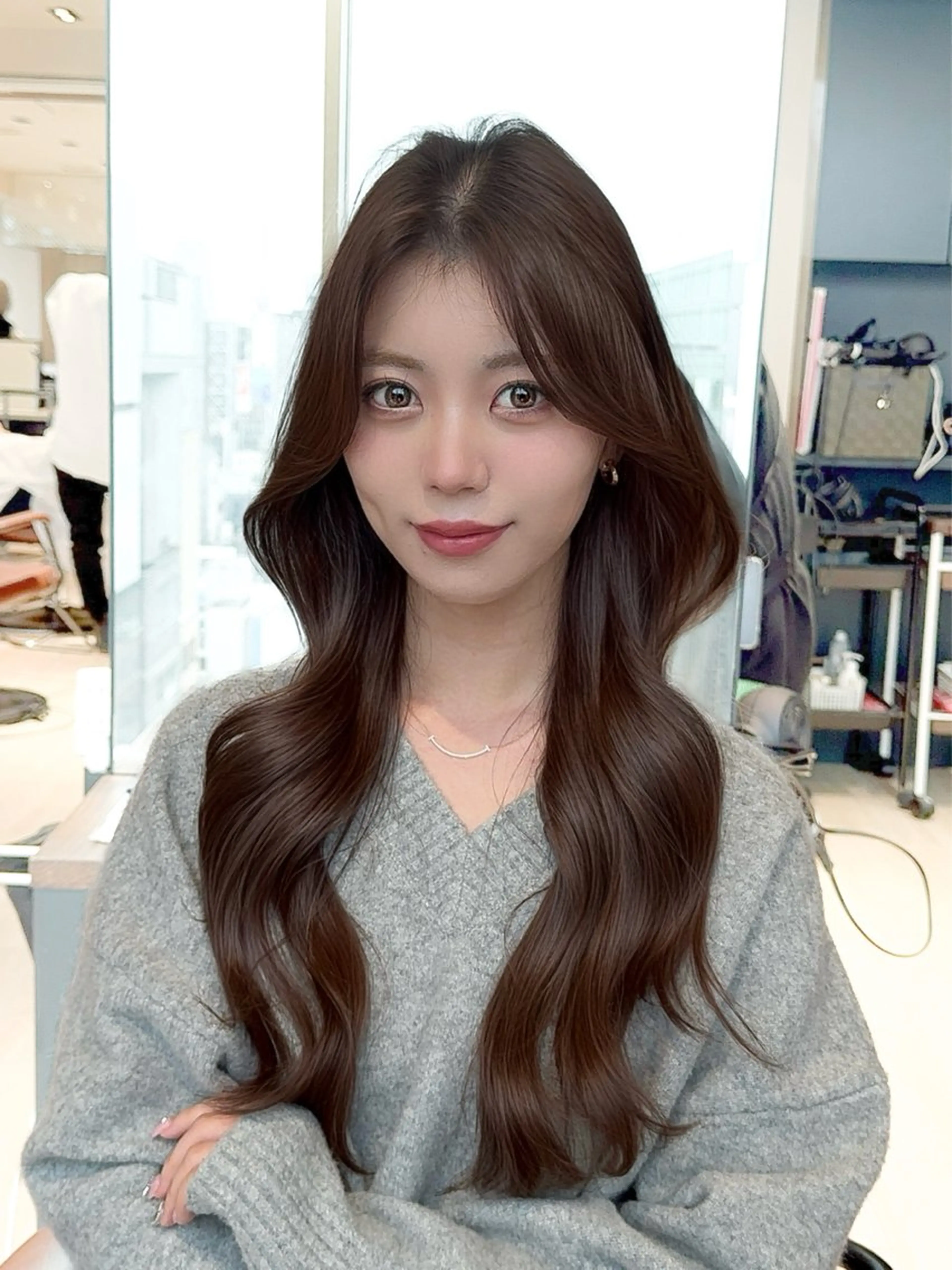 セミロング カラー ヘアアレンジ 顔周り&ミディアム 特化/池袋/kokiのヘアスタイル