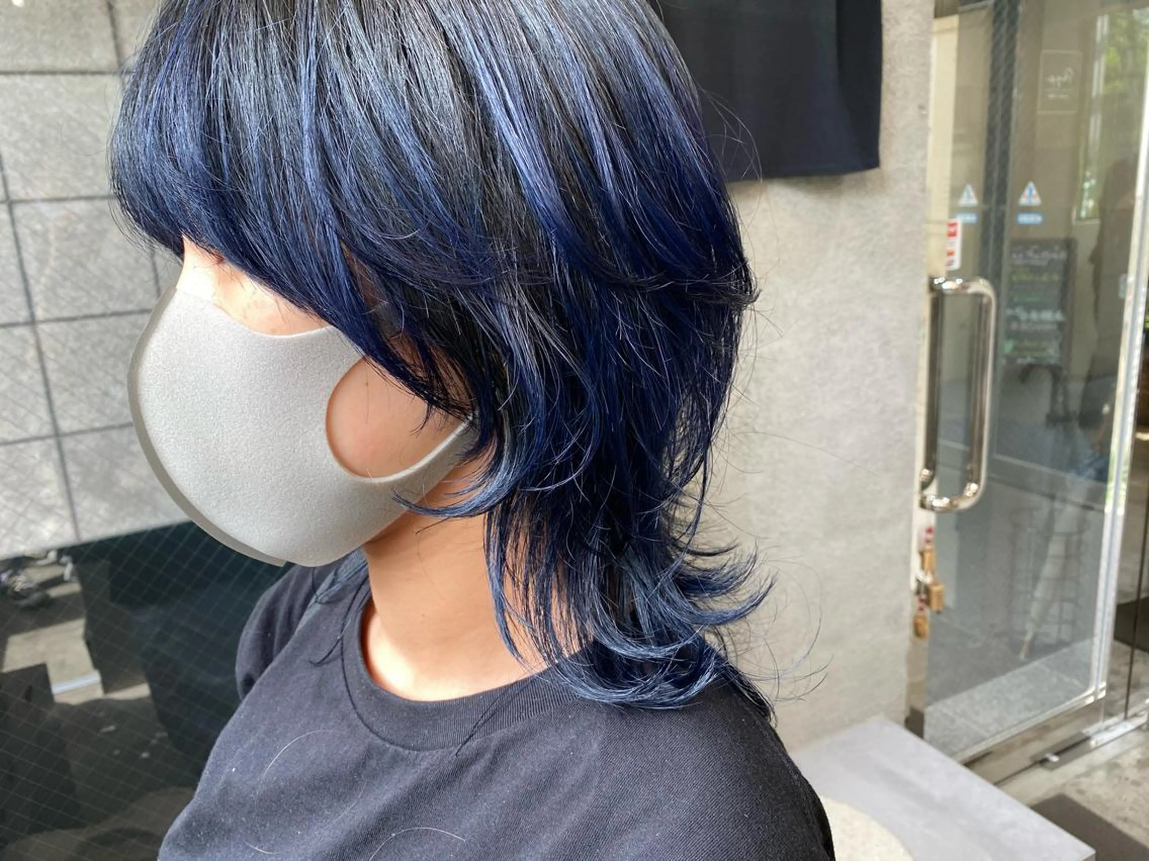 ミディアム カラー ブリーチ ブルーカラー ケアブリーチ グラデーションカラー ハイライトカラー ヘアカラー パーマ/ケアブリーチ /博多/YOSUKEのヘアスタイル