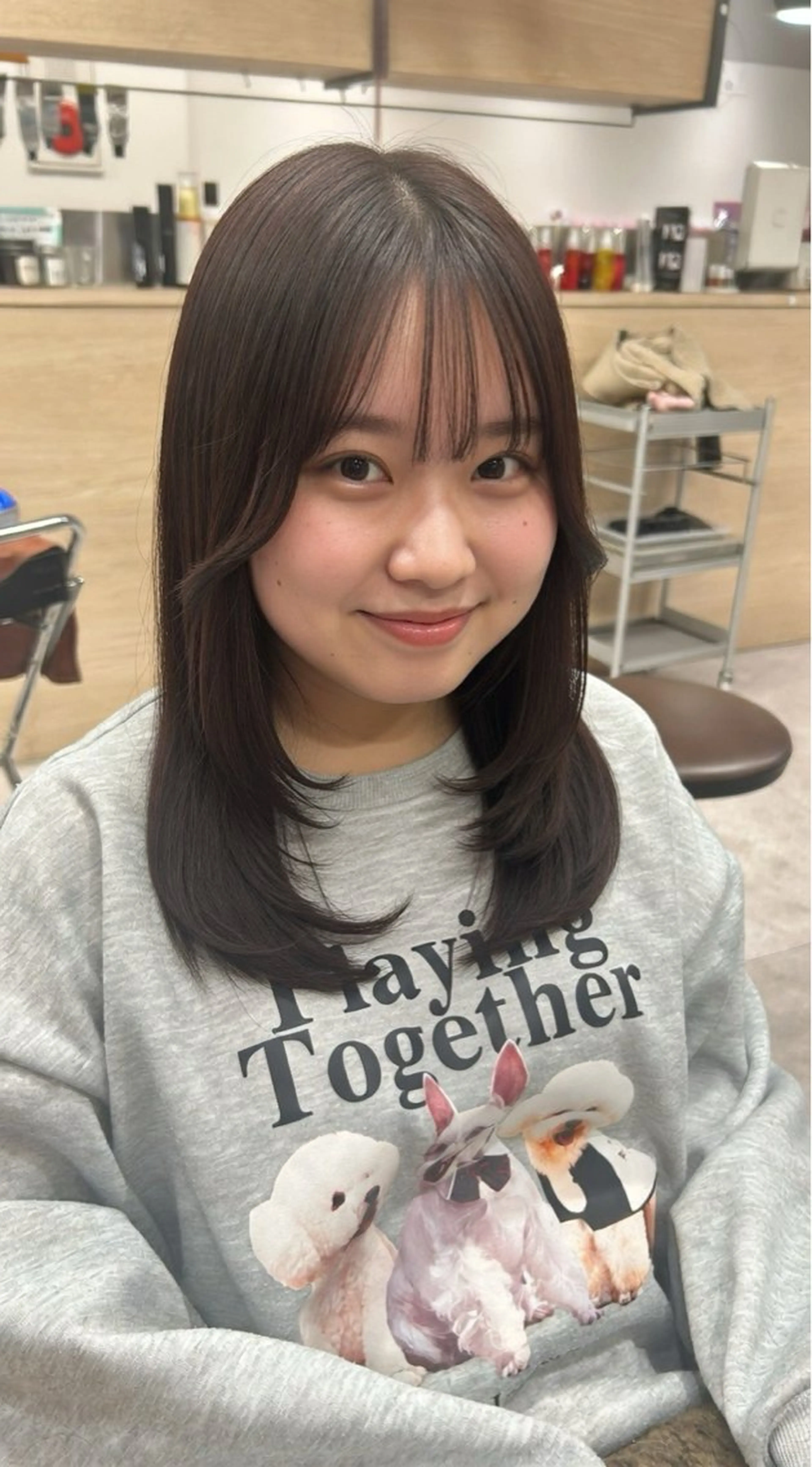 セミロング カット トリートメント レイヤー/髪質改善/ ボブ/井上　陽のヘアスタイル