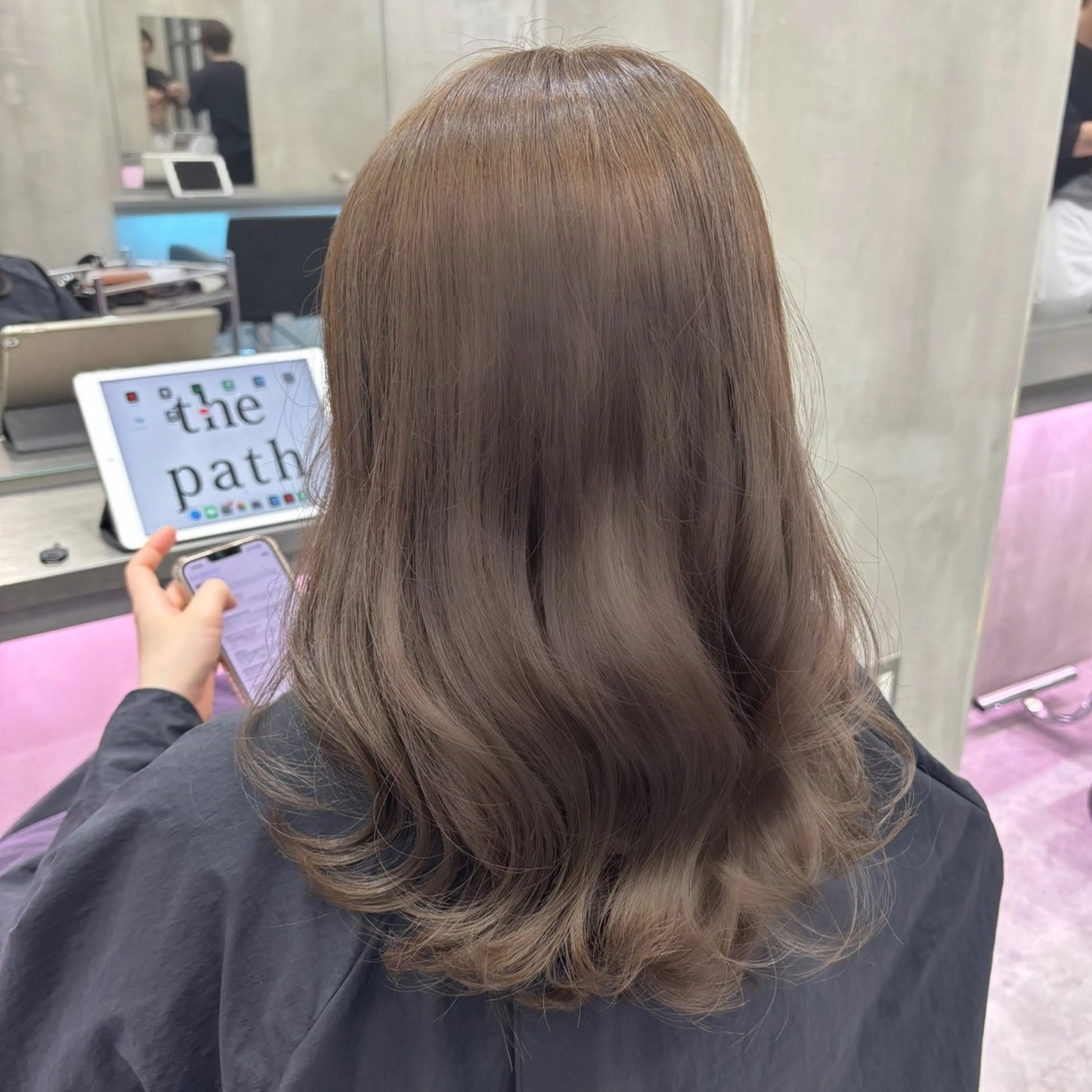 カラー ブリーチ 透明感カラー ダブルカラー ブリーチなしカラー the path sora♡のヘアスタイル