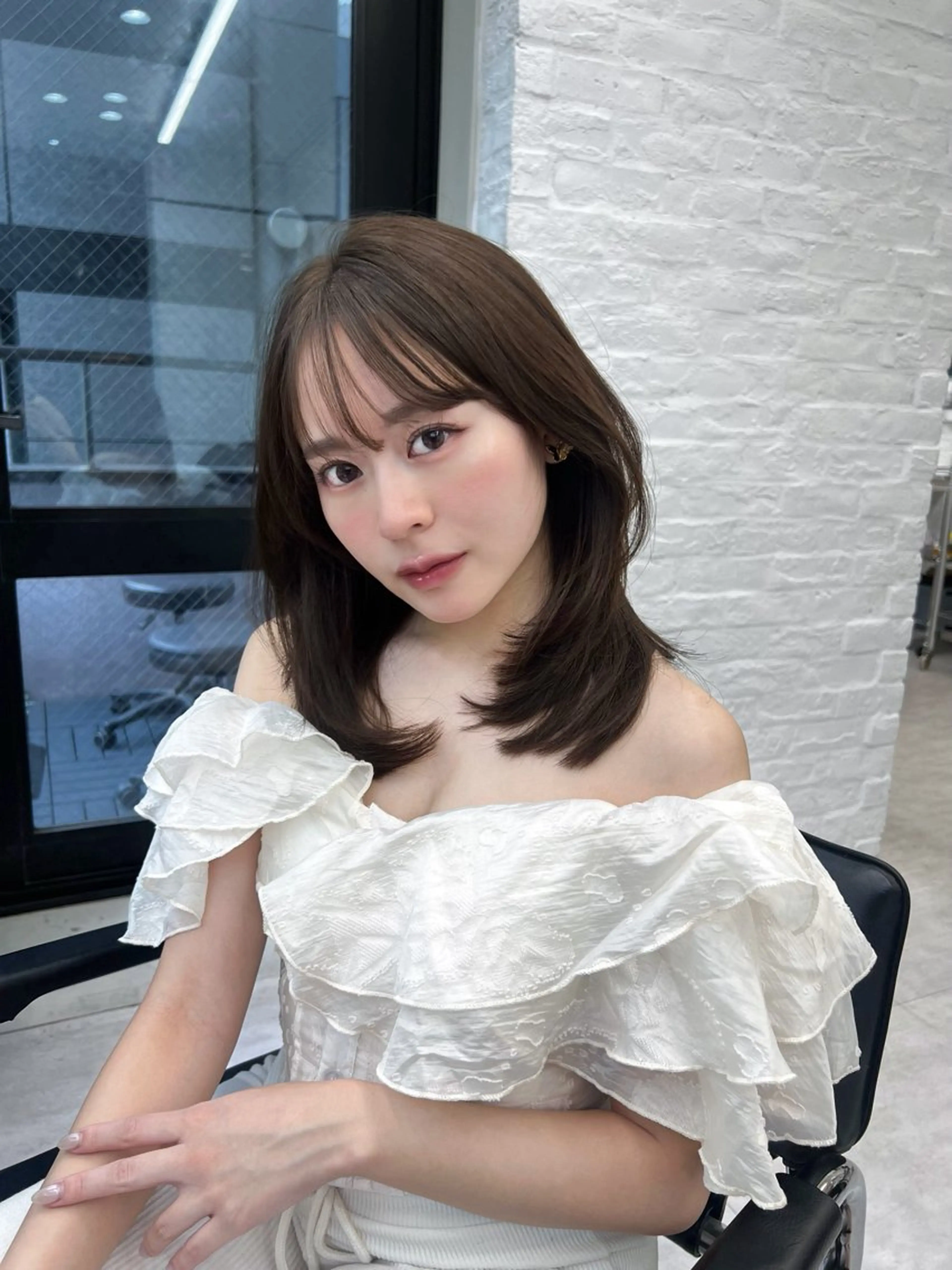 ミディアム 映える顔まわり/前髪 特化 💗 ユキマのヘアスタイル