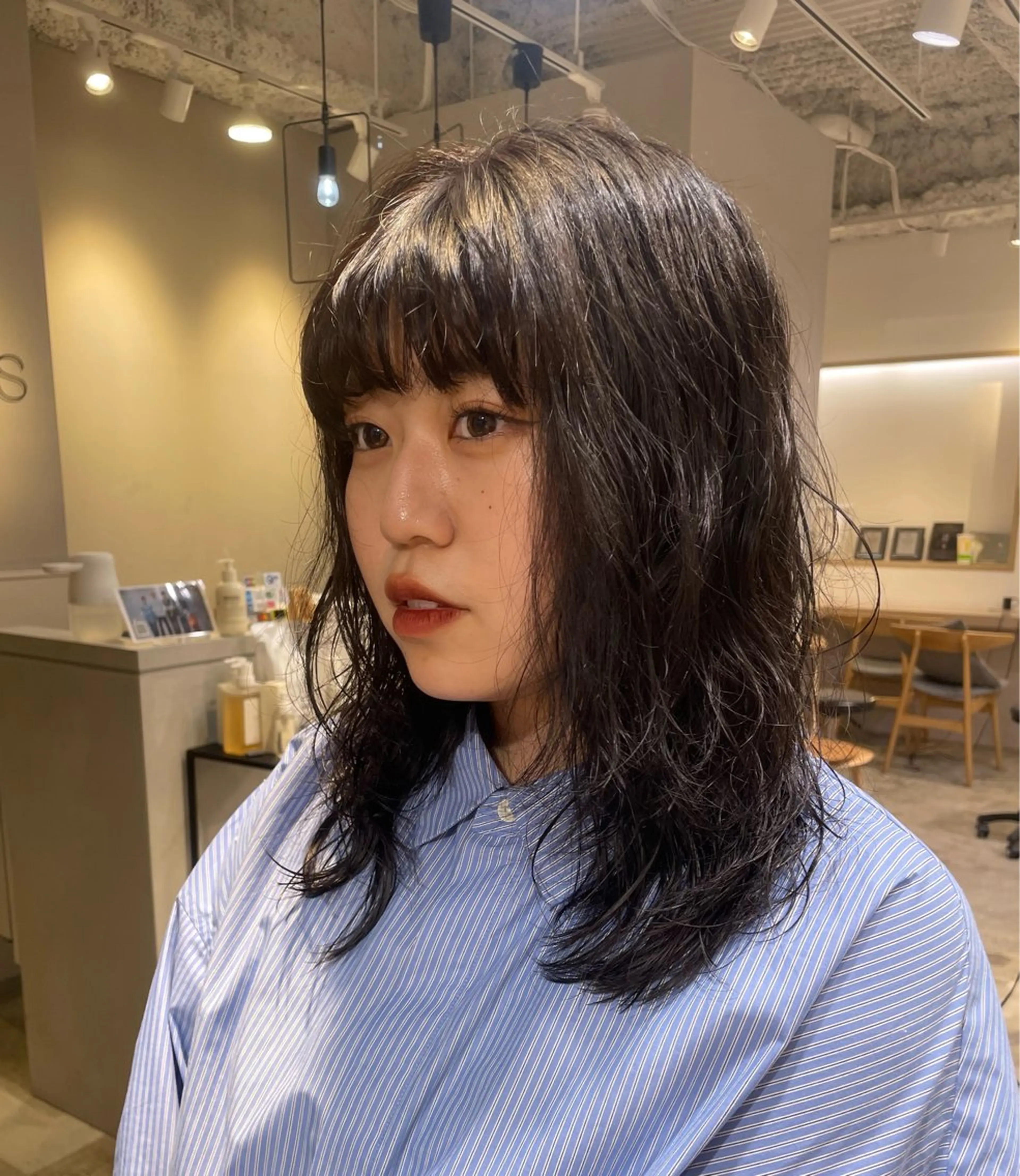 カラー グレージュ オリーブグレージュ オリーブグレー FILMS 田町芝浦所属・骨格診断カット ひより FILMSのヘアスタイル