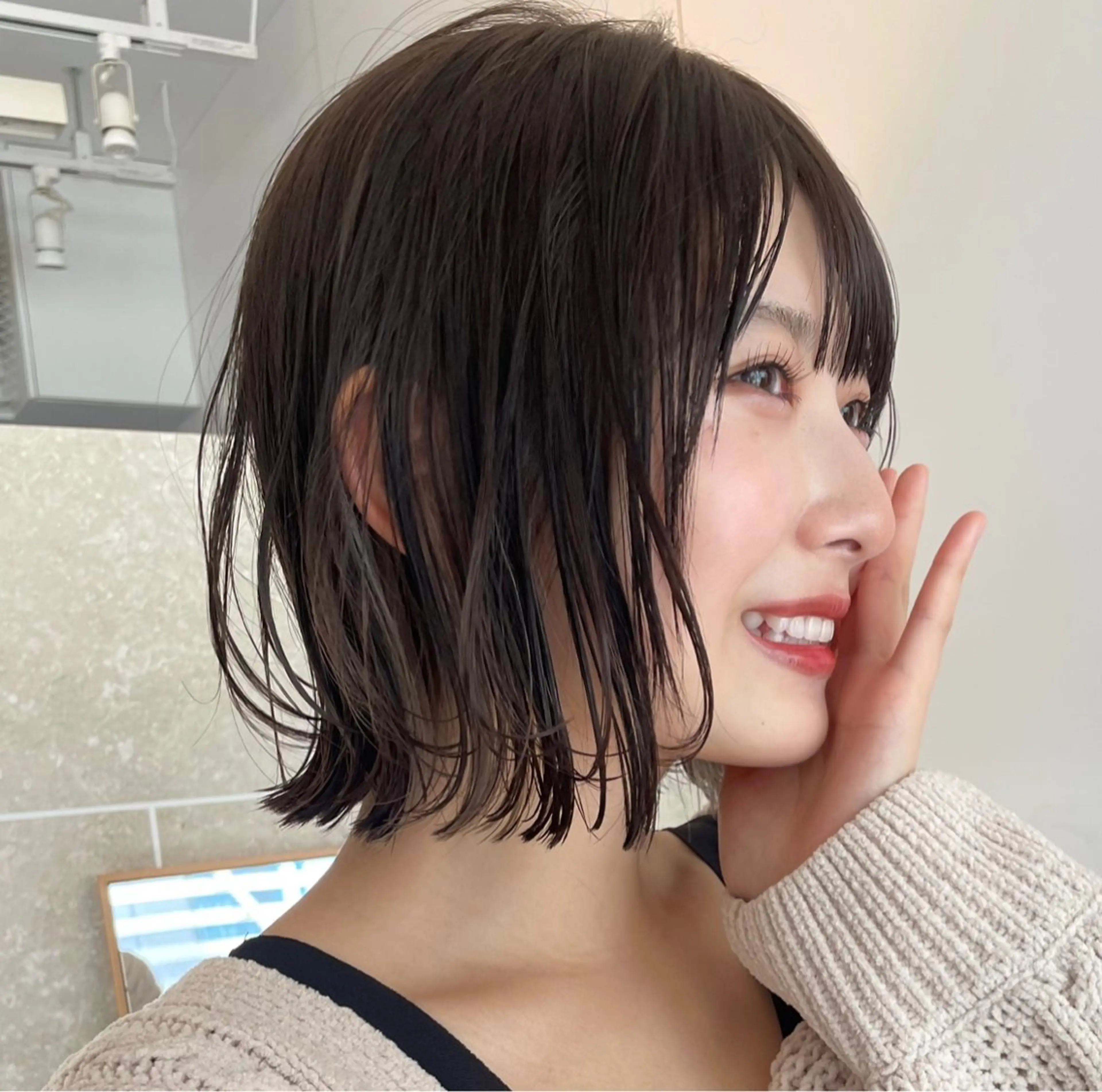 ショート カラー グレージュ ボブ 髪質改善/縮毛矯正/ 艶髪/池袋/あつしのヘアスタイル