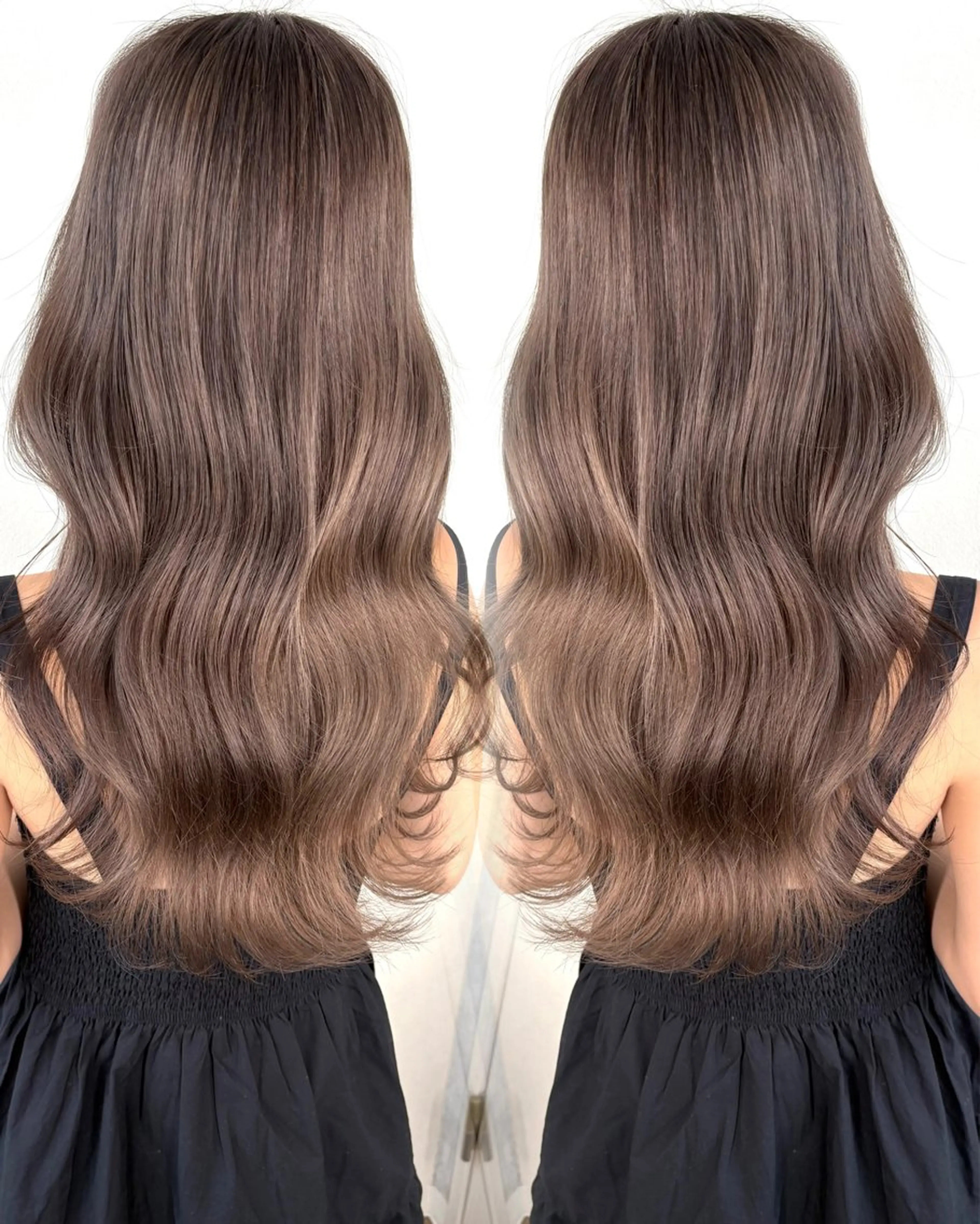 ロング カラー 小顔カット/美髪矯正 /透明感カラー🫧のヘアスタイル