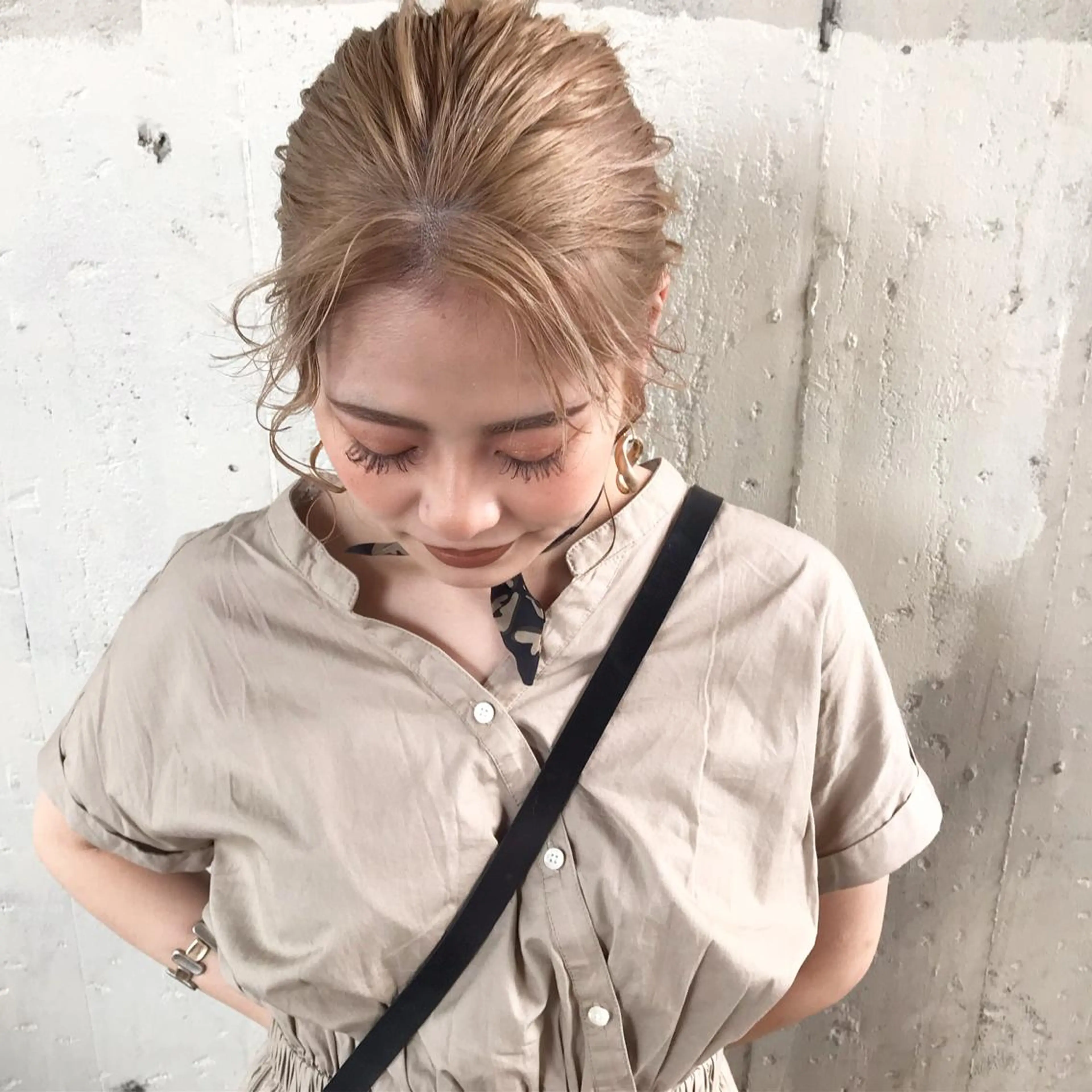 セミロング カラー ベージュカラー ミルクティーベージュ 🧡色落ちまで2度綺 麗なカラー🧡ヨシキのヘアスタイル