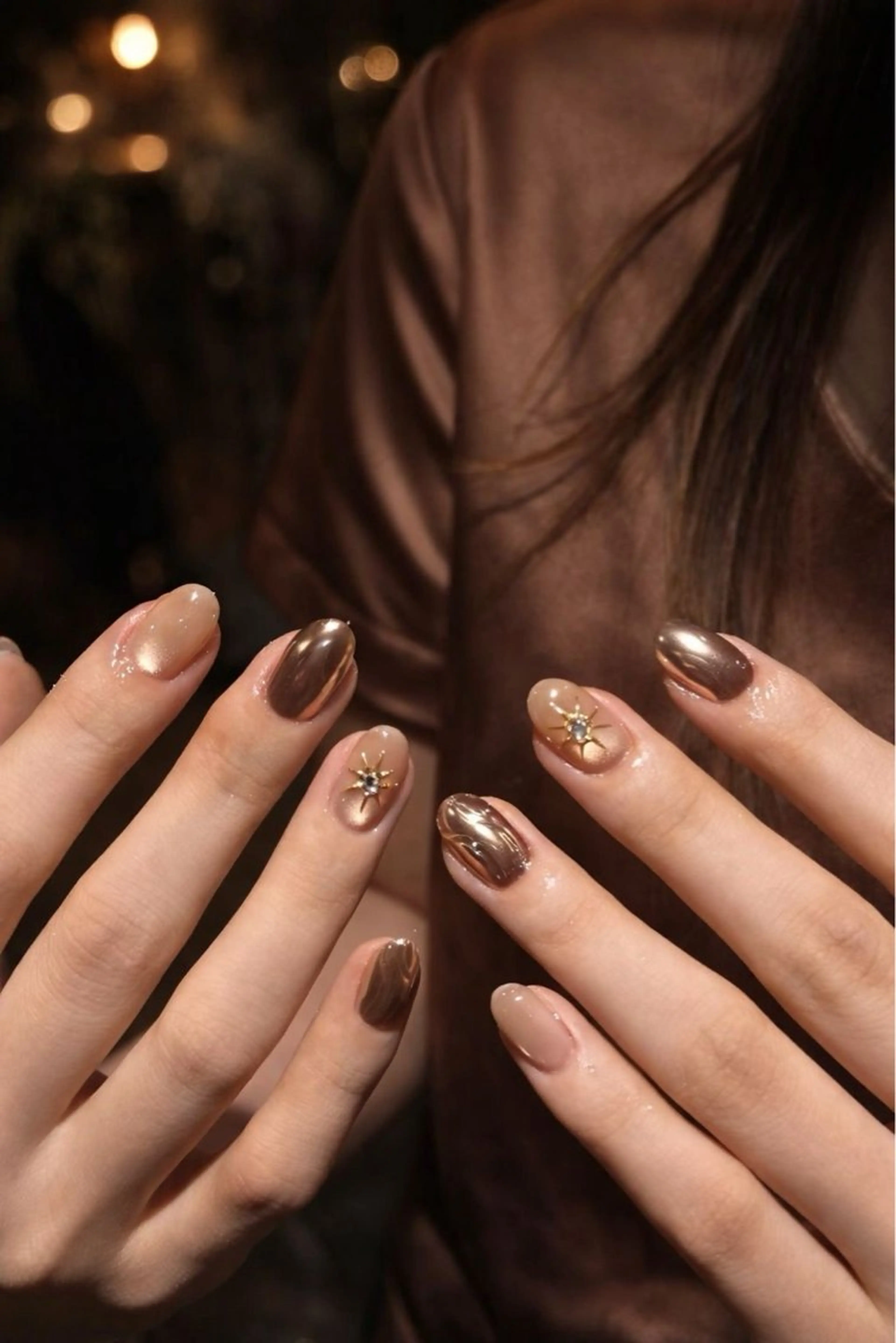 ネイル ミラーネイル ハンドネイル SORA ANA.CHUOのネイルデザイン