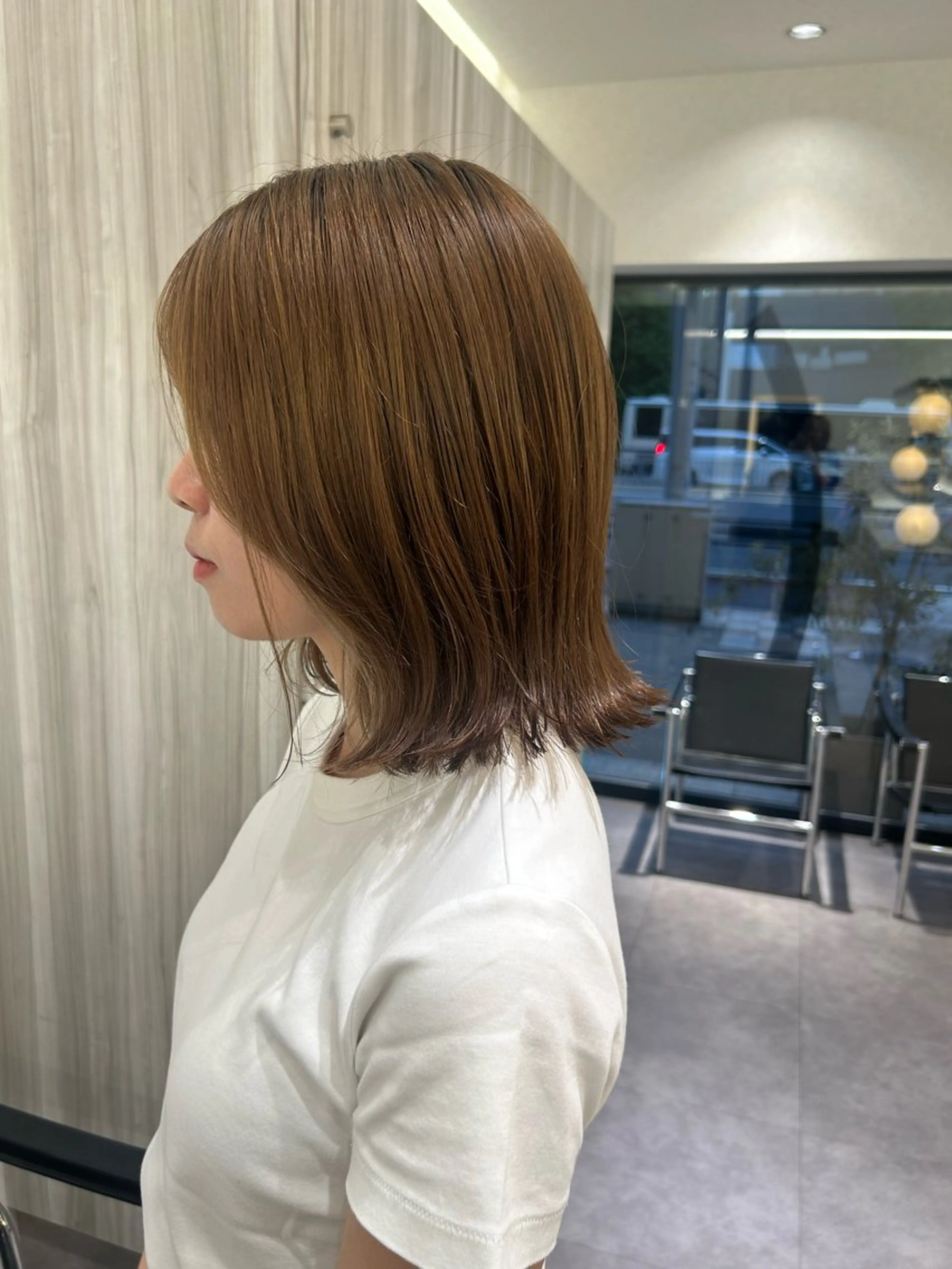 ミディアム ボブ 外ハネヘア 山口 祐美帆のヘアスタイル