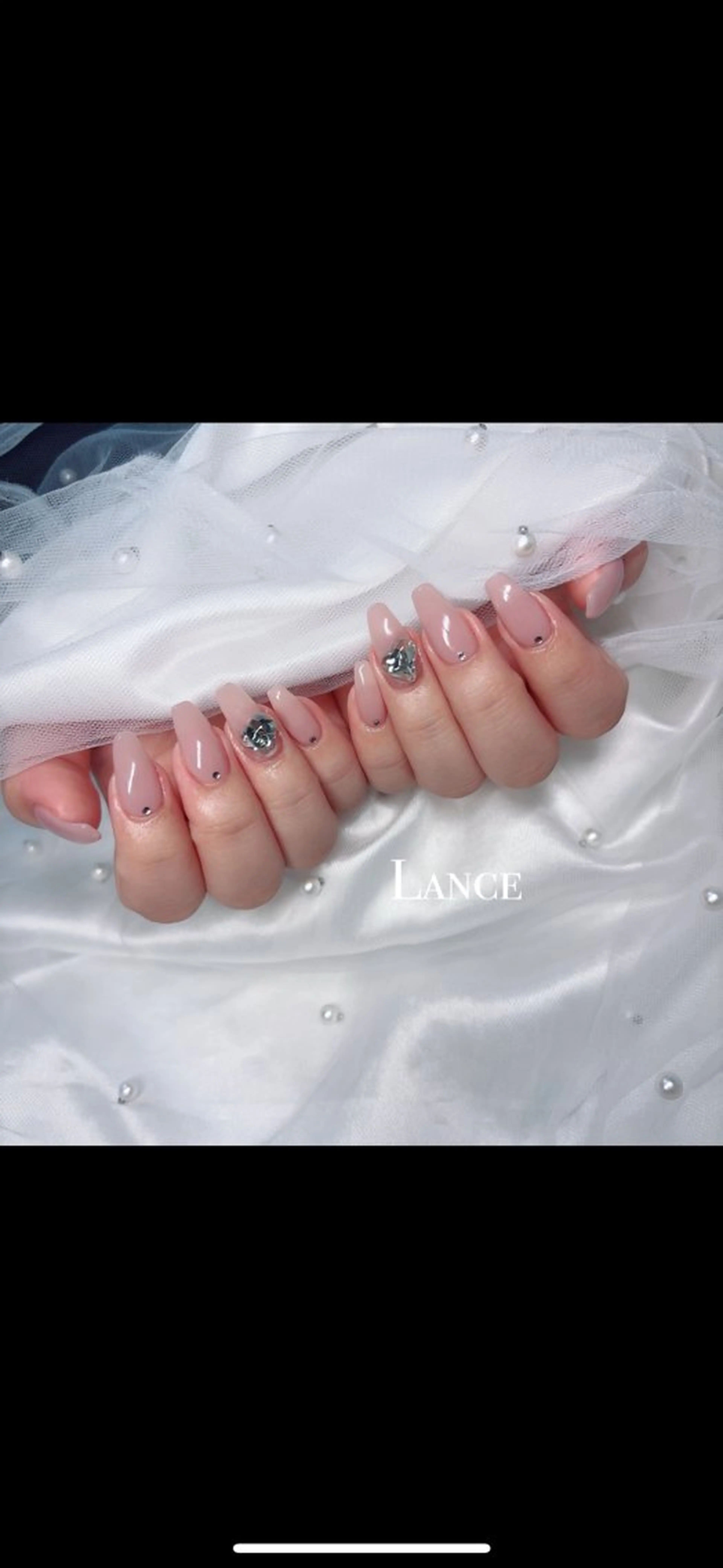 ネイル オーロラネイル フレンチネイル キラキラネイル 韓国ネイル 春ネイル Lance nailのネイルデザイン