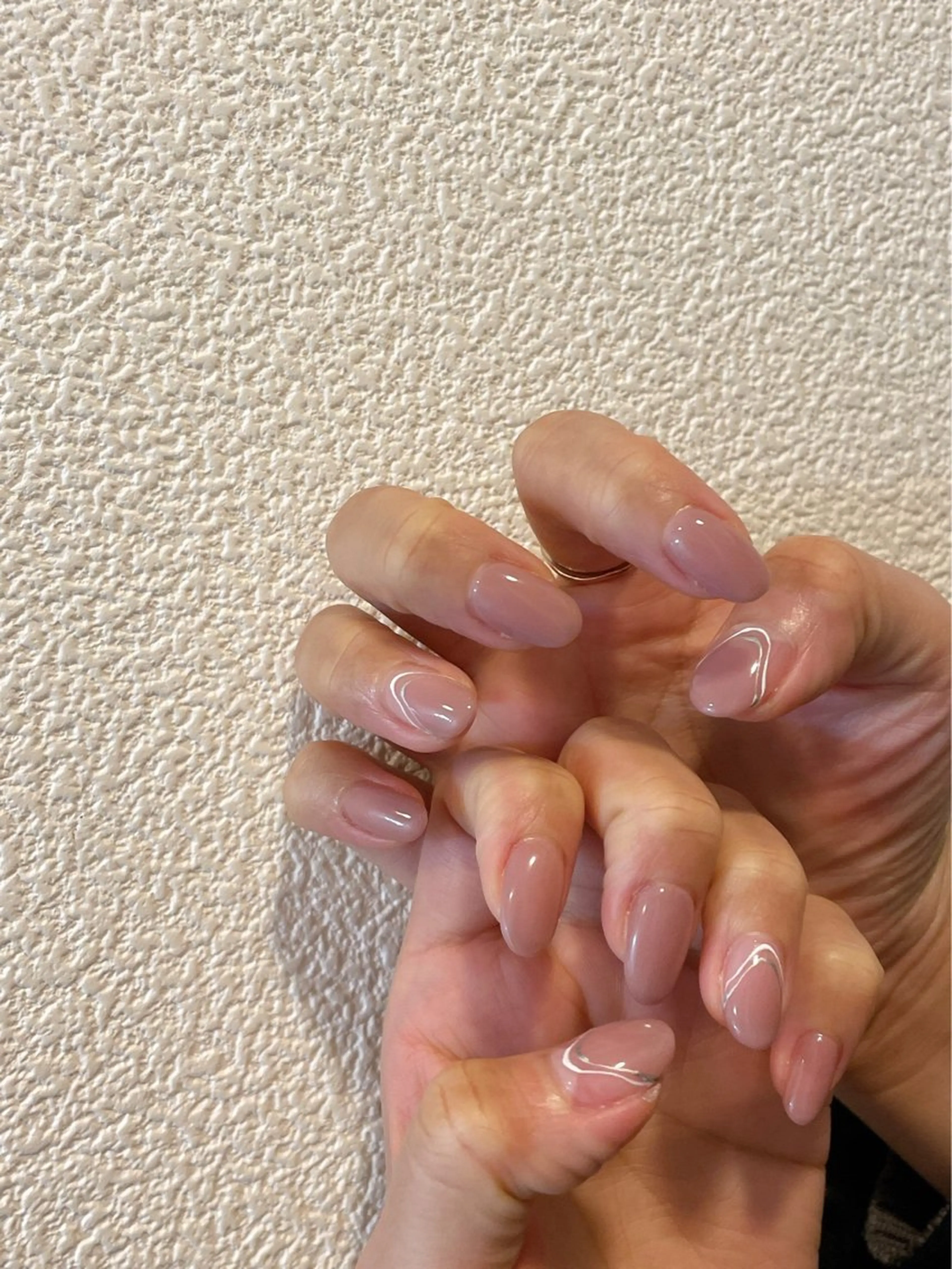 ネイル オーロラネイル フットネイル フレンチネイル ジェルネイル 韓国ネイル mogunail &blowのネイルデザイン