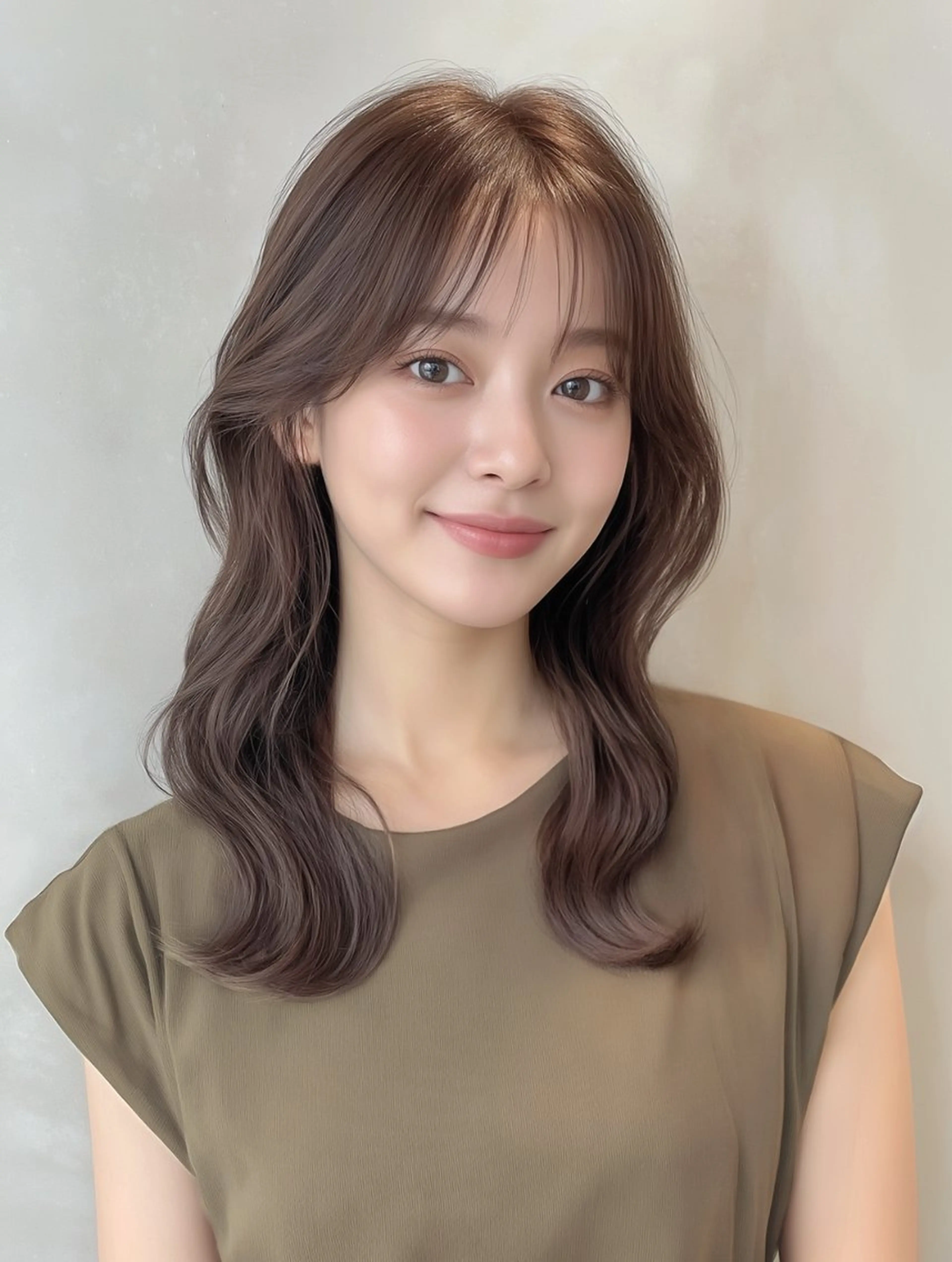 ミディアム カラー カット ヘアカラー トリートメント ガレリア エレガンテ栄のヘアスタイル