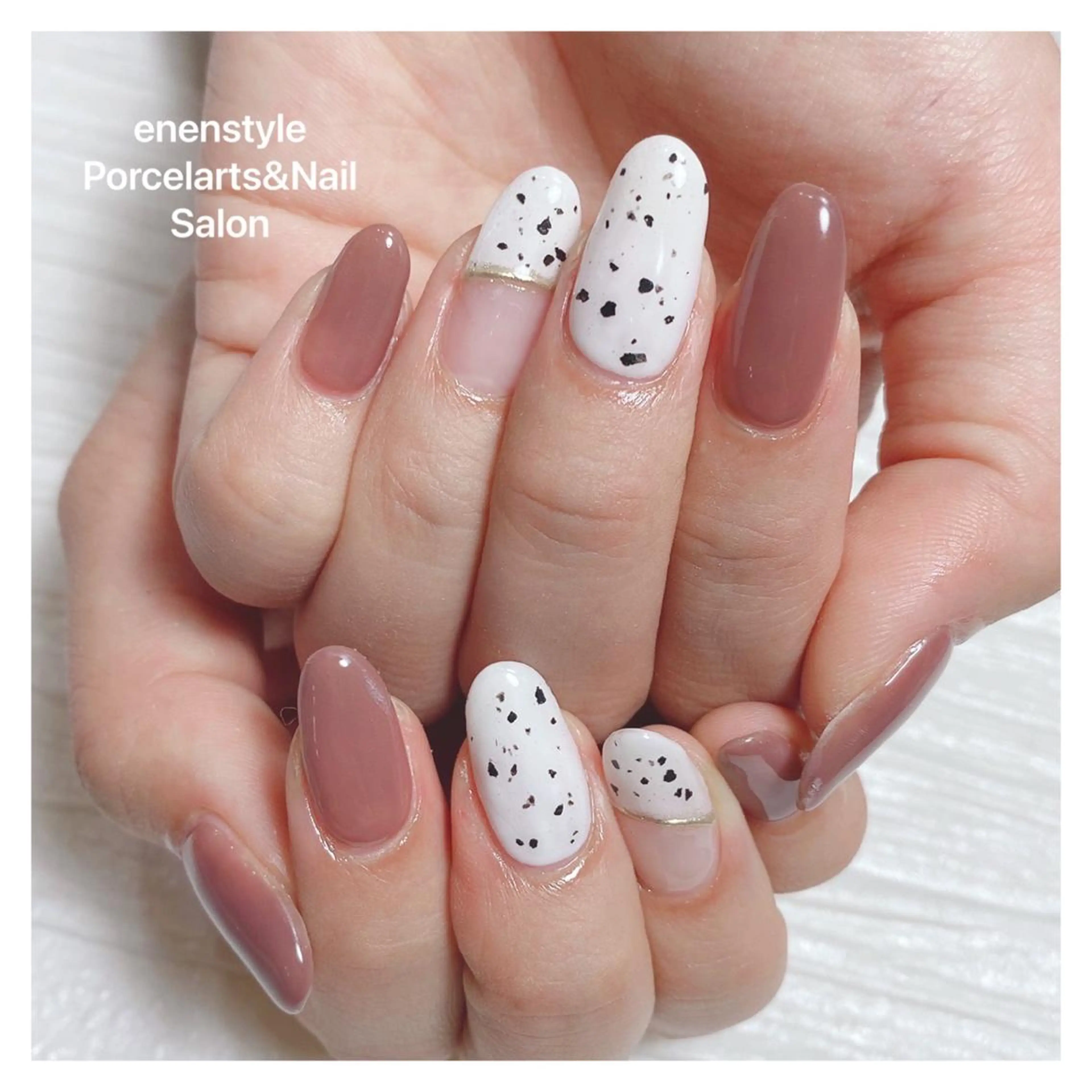 ミディアム ネイル ハンドネイル 👑enen style👑のネイルデザイン