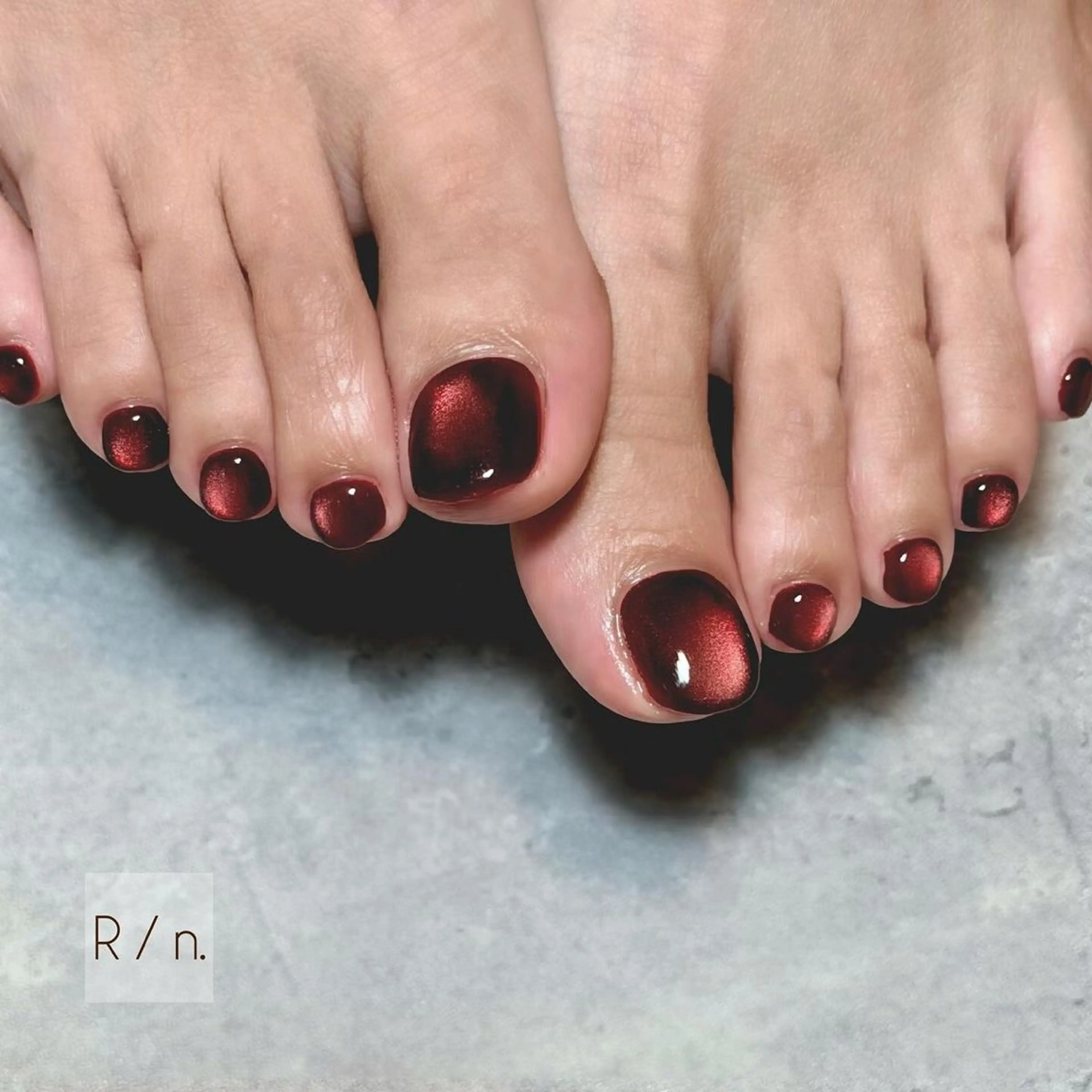 ネイル 韓国ネイル 持ち込み ニュアンスネイル ネイルチップ 冬ネイル ハンドネイル フットネイル RINN ANA.CHUOのネイルデザイン