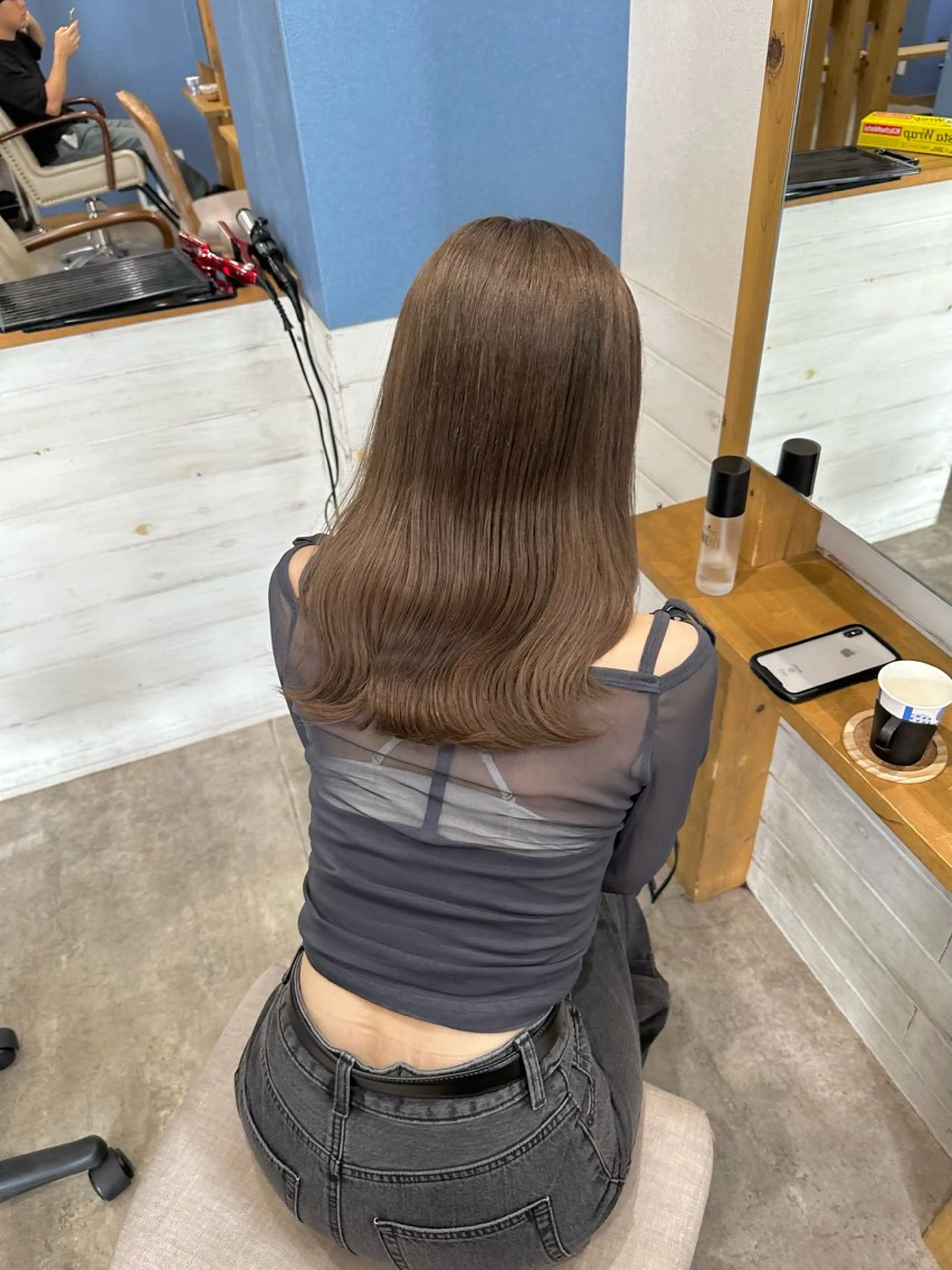 セミロング カット ヘアカラー GRAN Lucia 梅田茶屋町店所属・柔らかいハイトーン/ kizunaのヘアスタイル