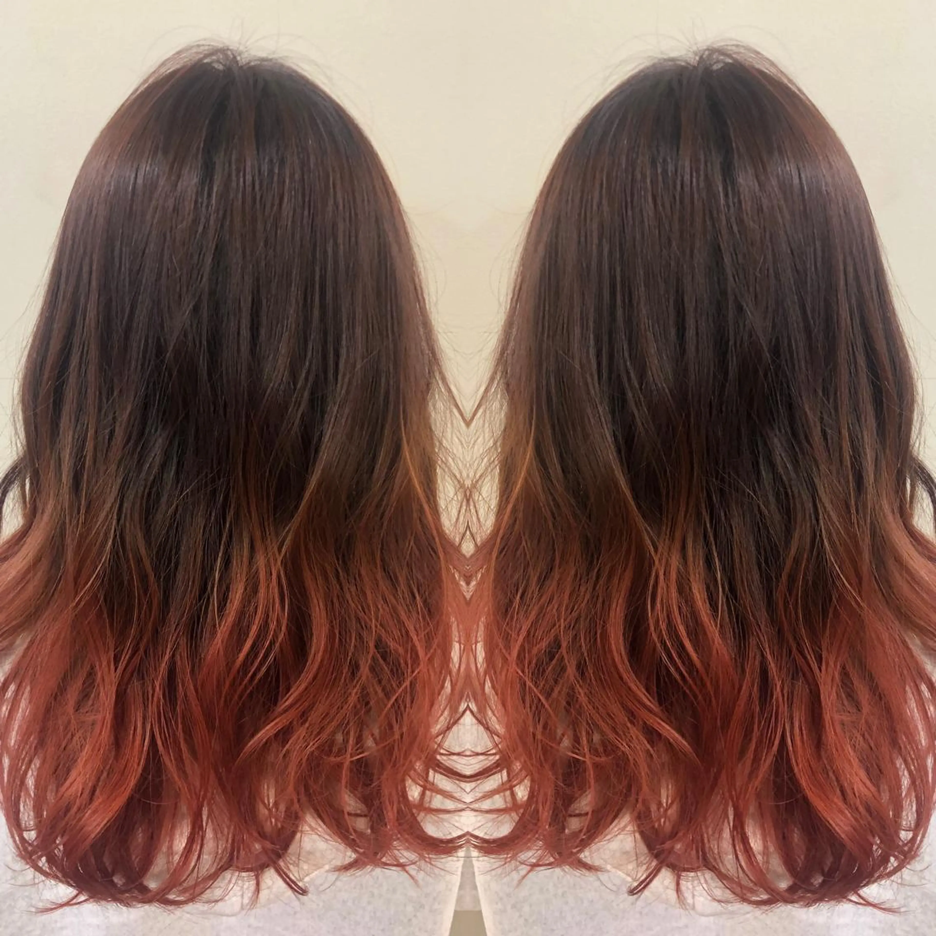 セミロング カラー 菅 翔太のヘアスタイル