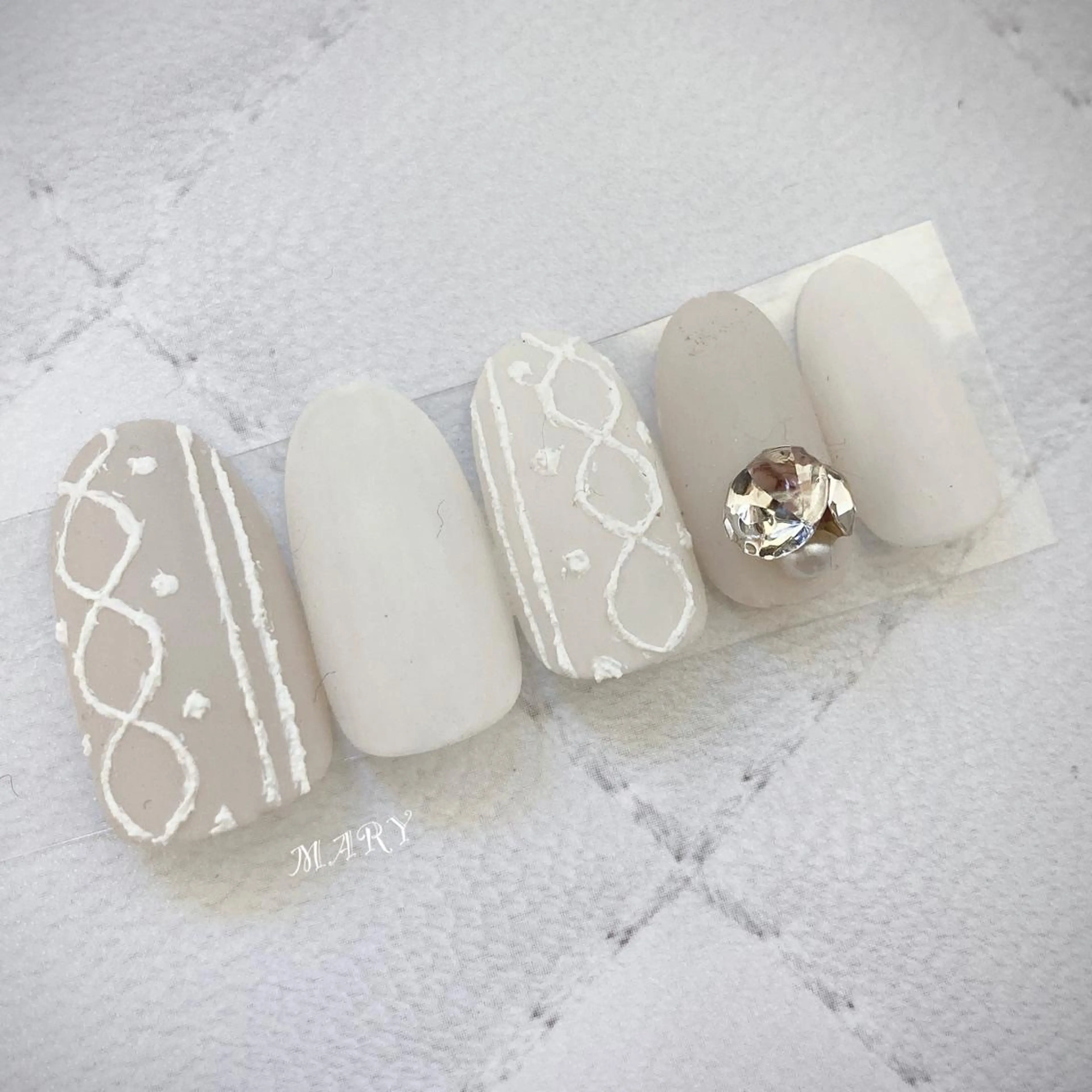 ネイル アートネイル マットネイル ハンドネイル Mary nail .narumiのネイルデザイン