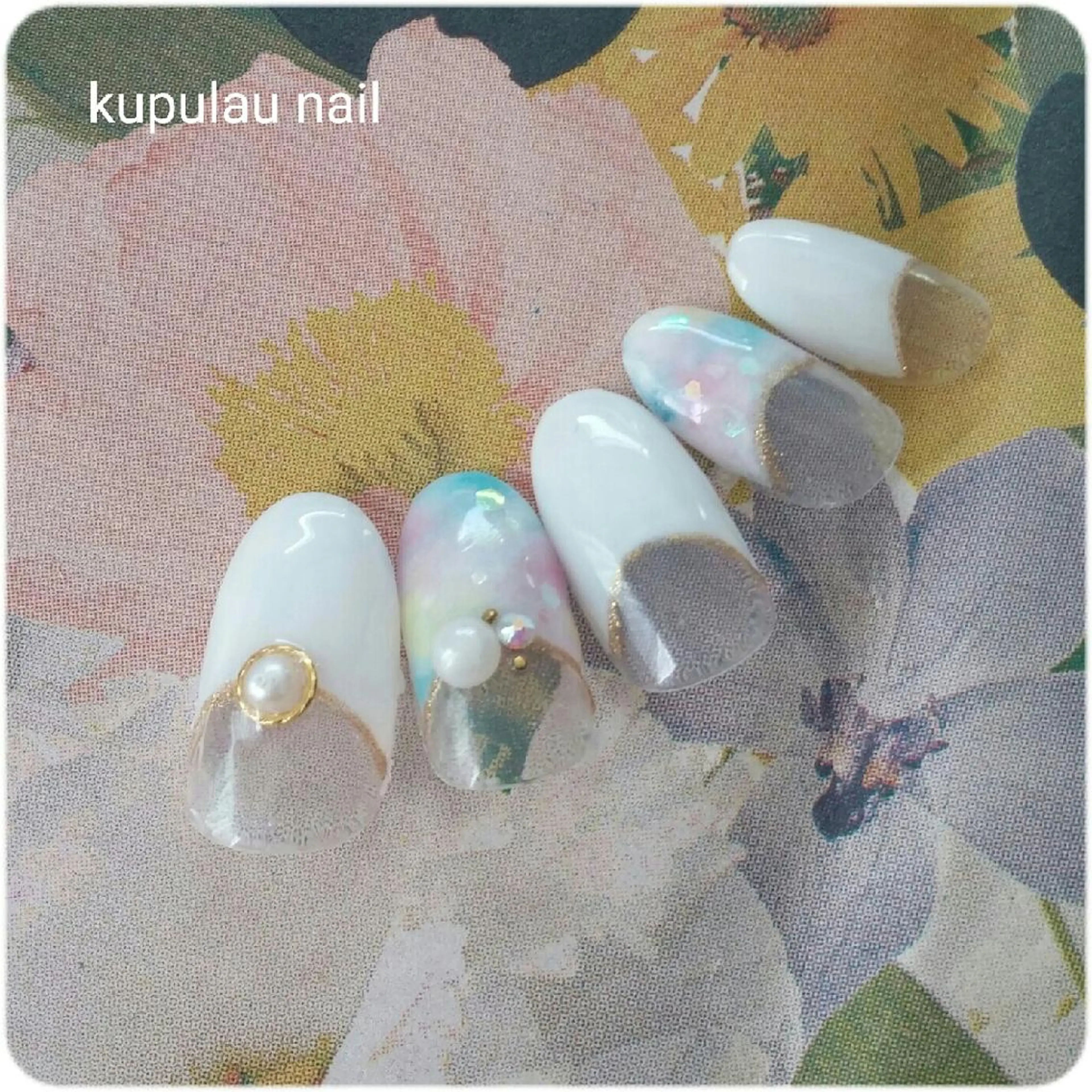 ネイル フレンチネイル ホワイト ハンドネイル * haruのネイルデザイン