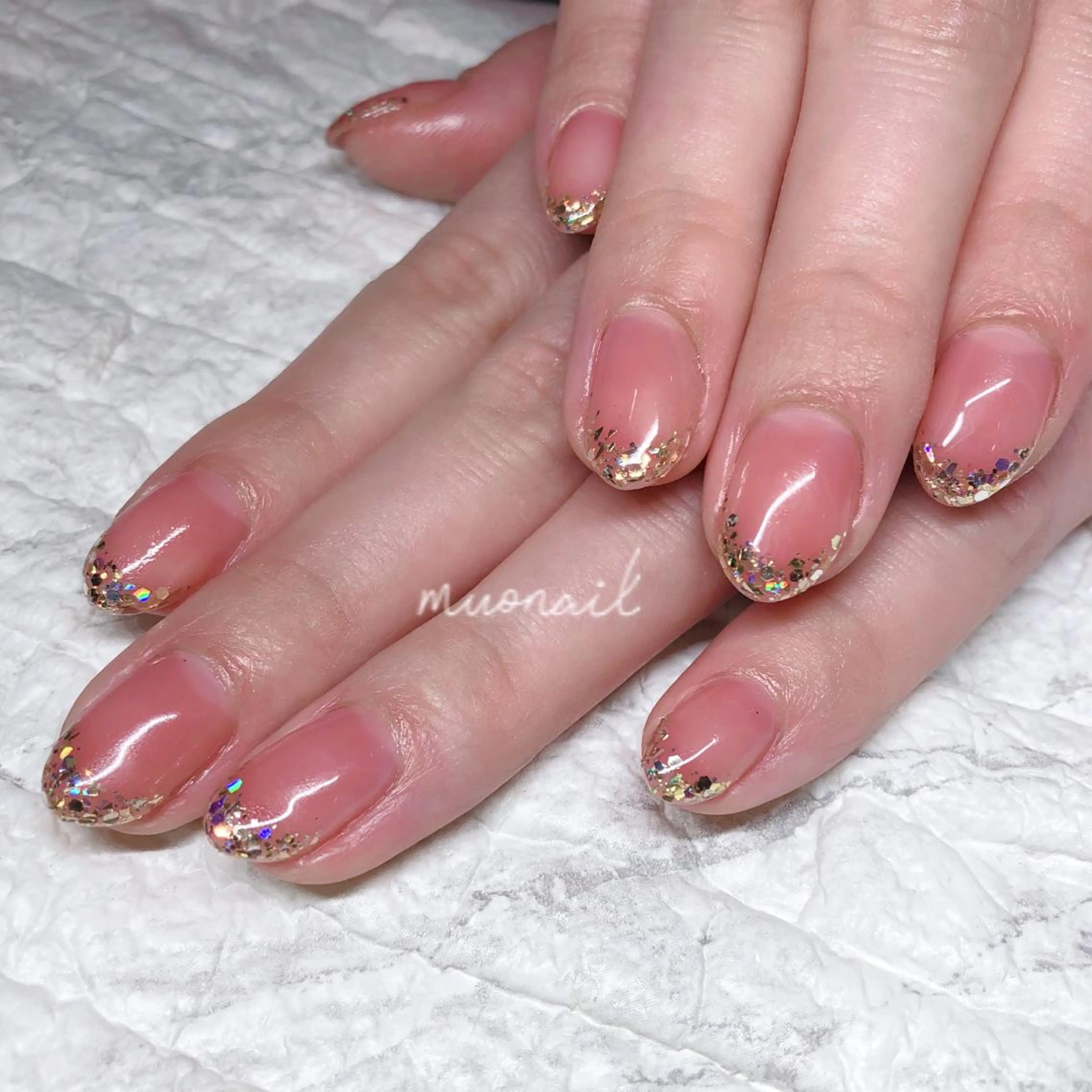 ネイル フレンチネイル オフィスネイル 中川 ほののネイルデザイン