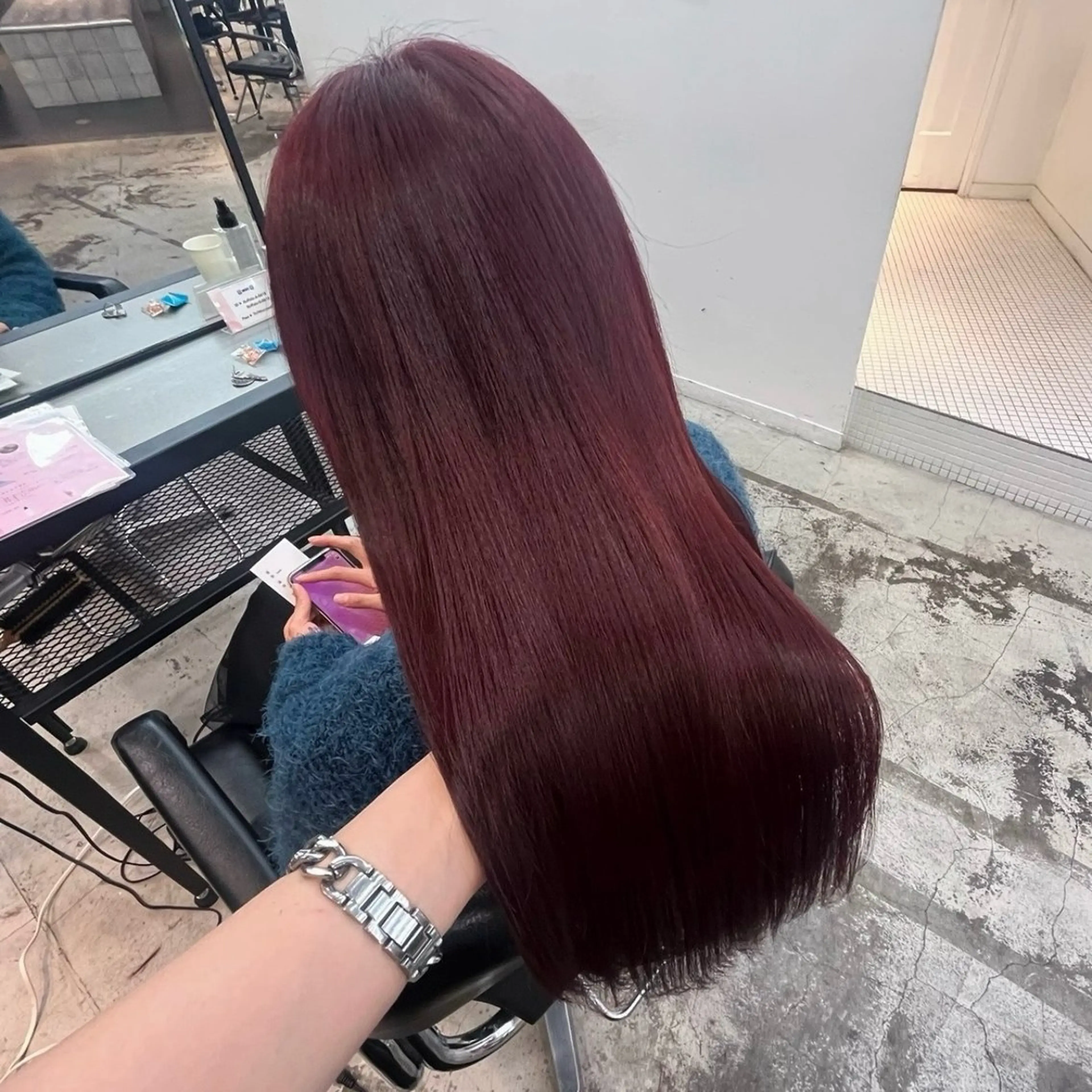 ミディアム カラー ピンクカラー 🍒暖色✖️レイヤー ／Haruna🍒のヘアスタイル