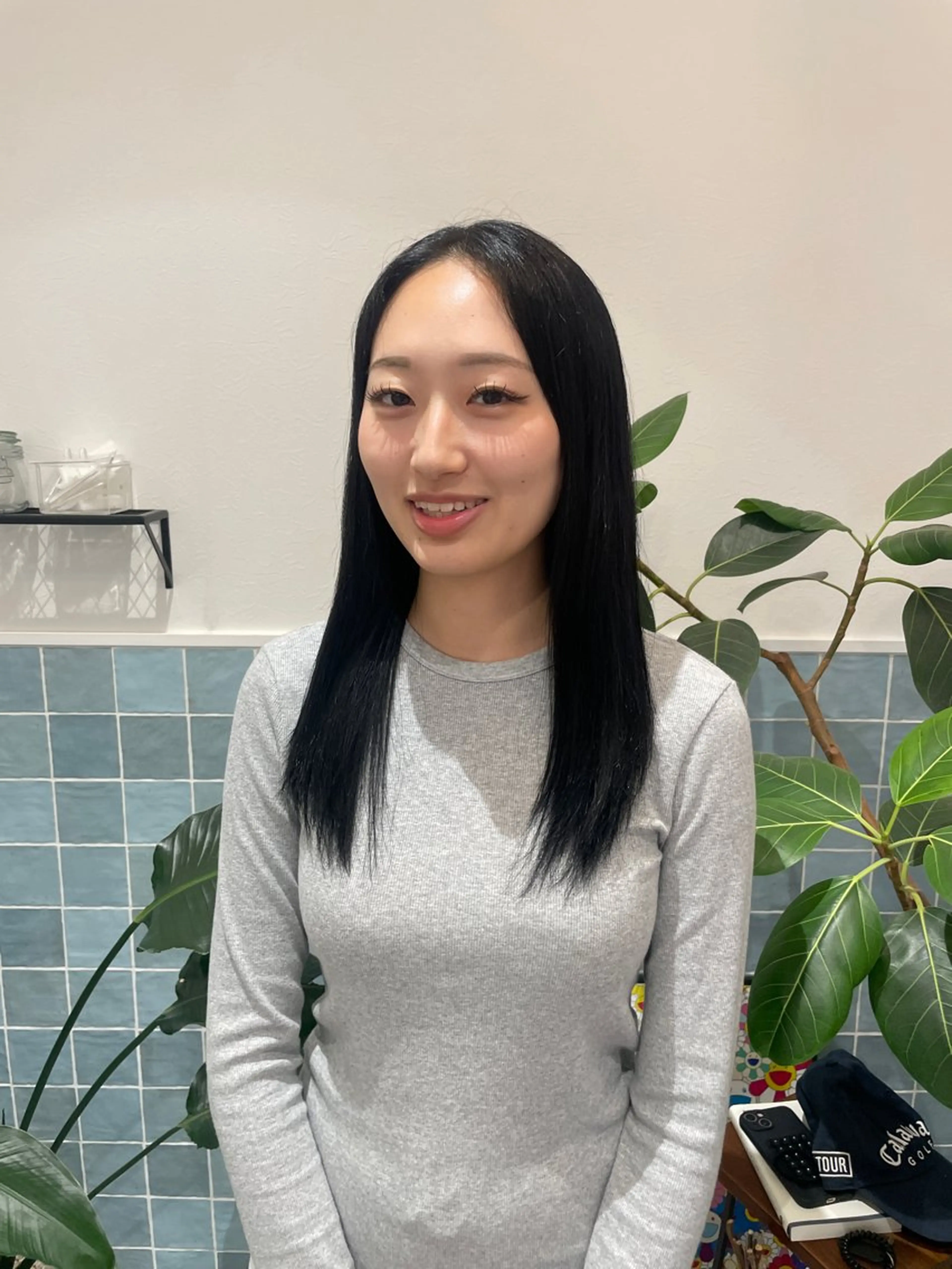 ロング カラー 黒髪 ヘアカラー 🕊髪質改善 ストレート🕊まいのヘアスタイル