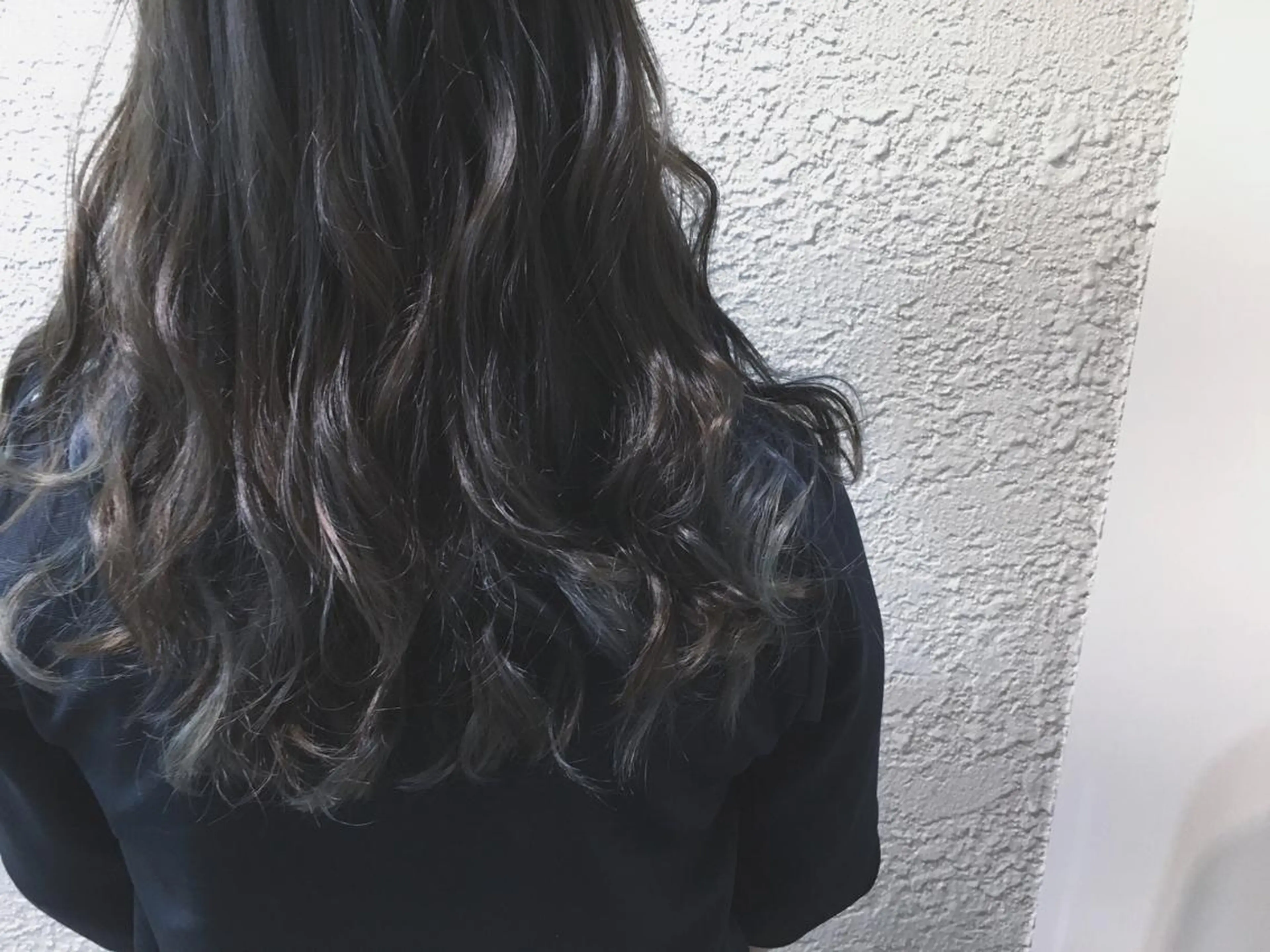 ロング カラー ブルーカラー ブルージュ てんま さやかのヘアスタイル