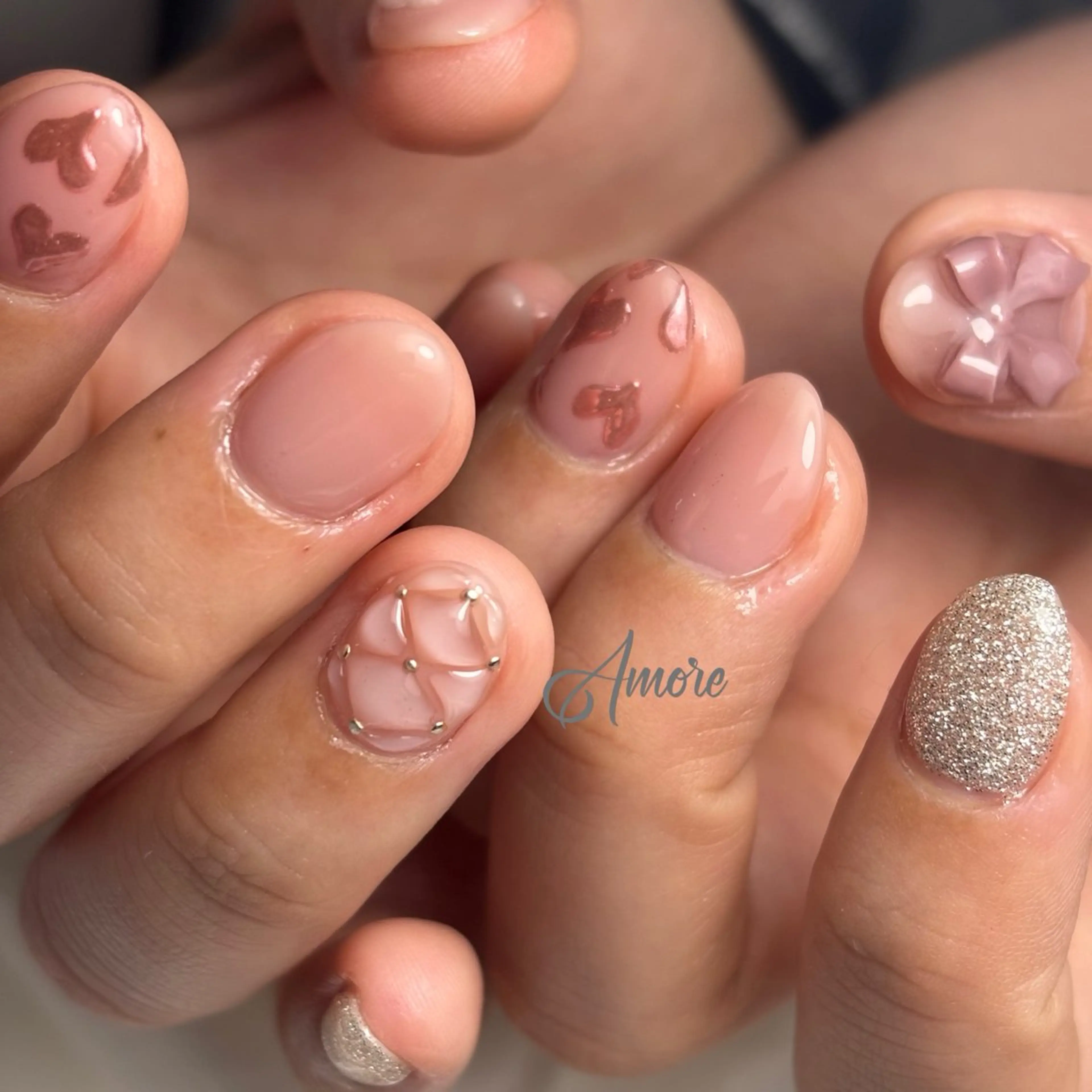 ネイル ジェルネイル キラキラネイル 韓国ネイル マグネットネイル パラジェル You kyehwaのネイルデザイン