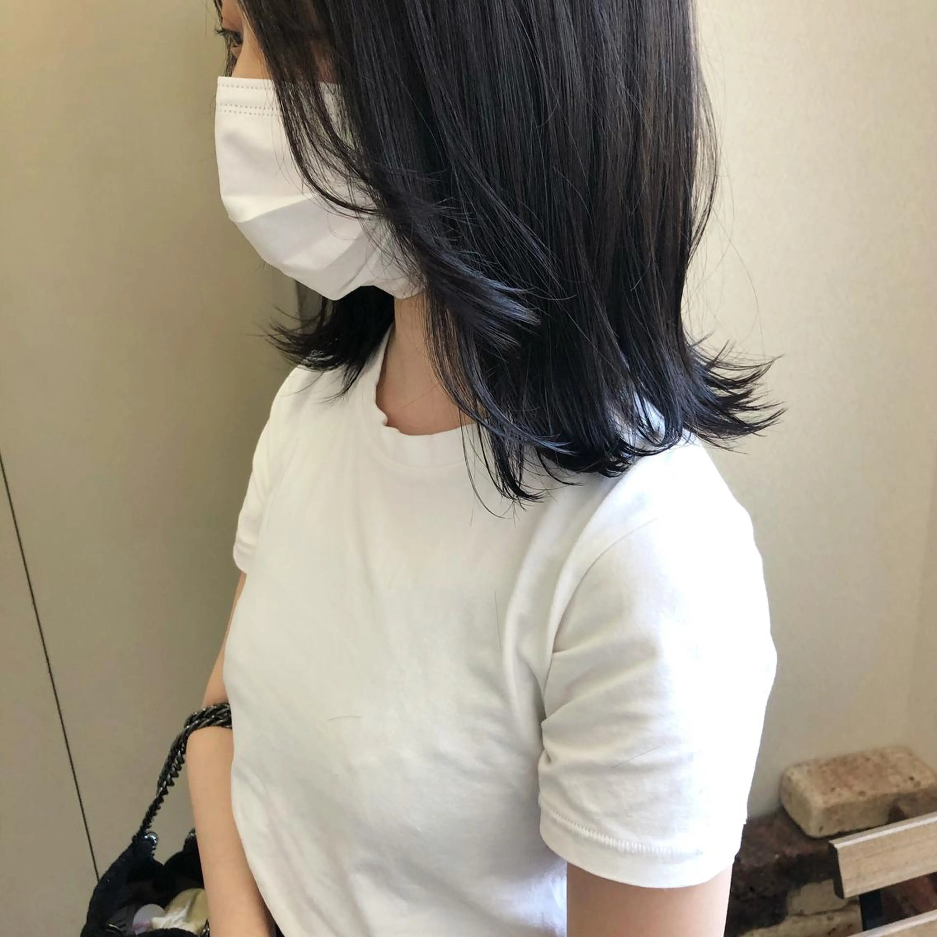 ミディアム カラー 透明感カラー ダークグレー 顔まわりレイヤー レイヤーカット カット ヘアカラー トリートメント 水野 雪 /パーマ/暖色カラーのヘアスタイル